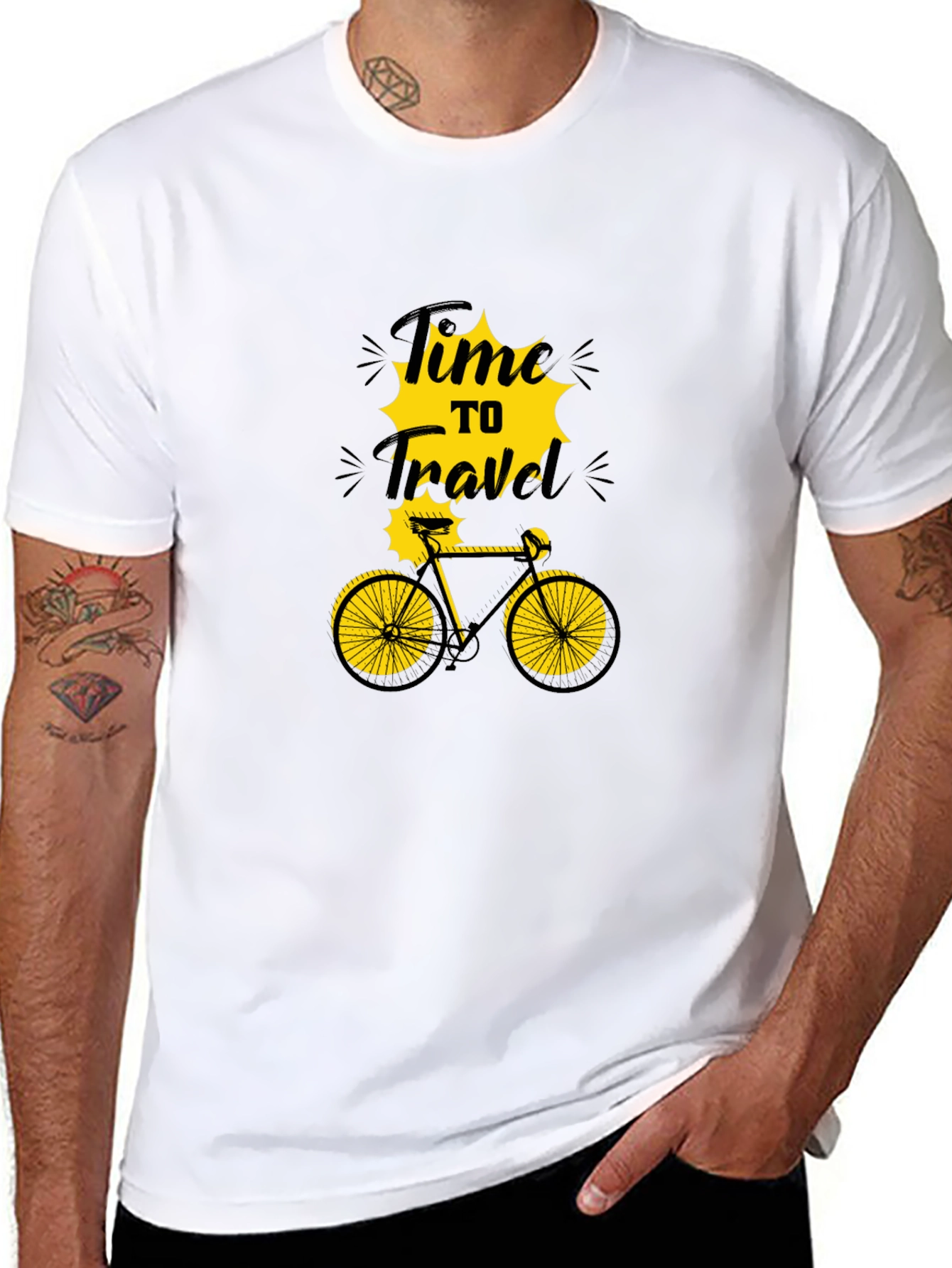 Time to Travel Bicycle Graphic T-Shirt