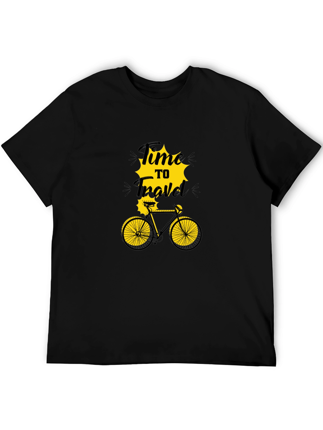 Time to Travel Bicycle Graphic T-Shirt