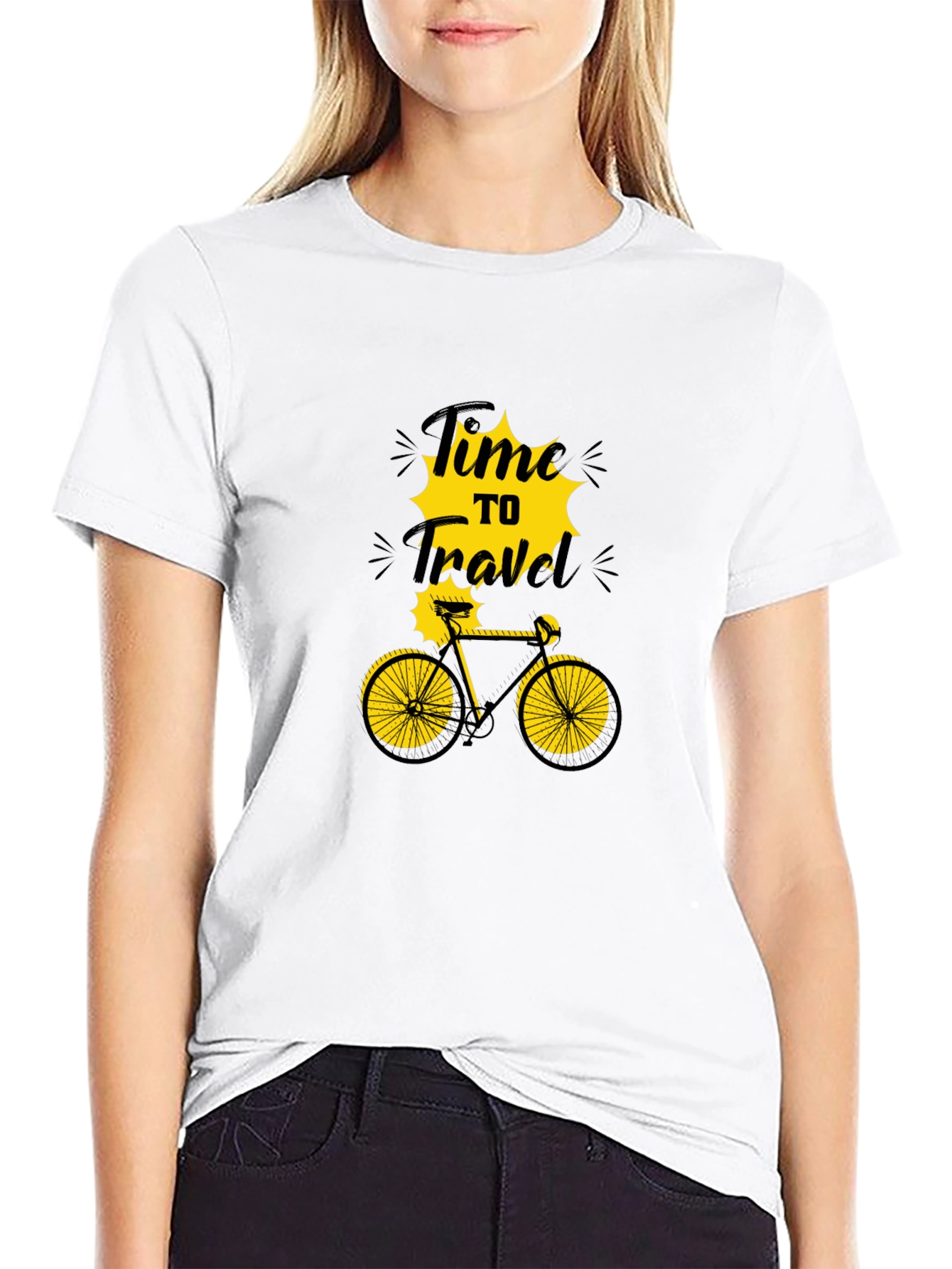 Time to Travel Bicycle Graphic T-Shirt