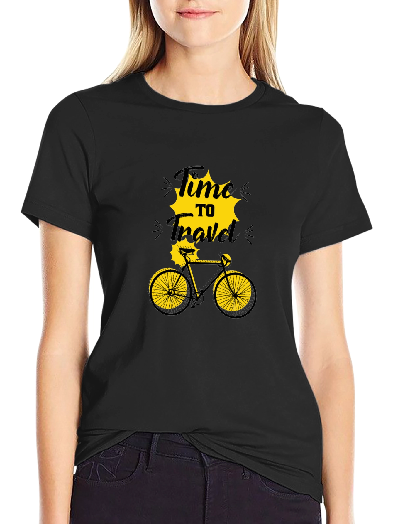 Time to Travel Bicycle Graphic T-Shirt