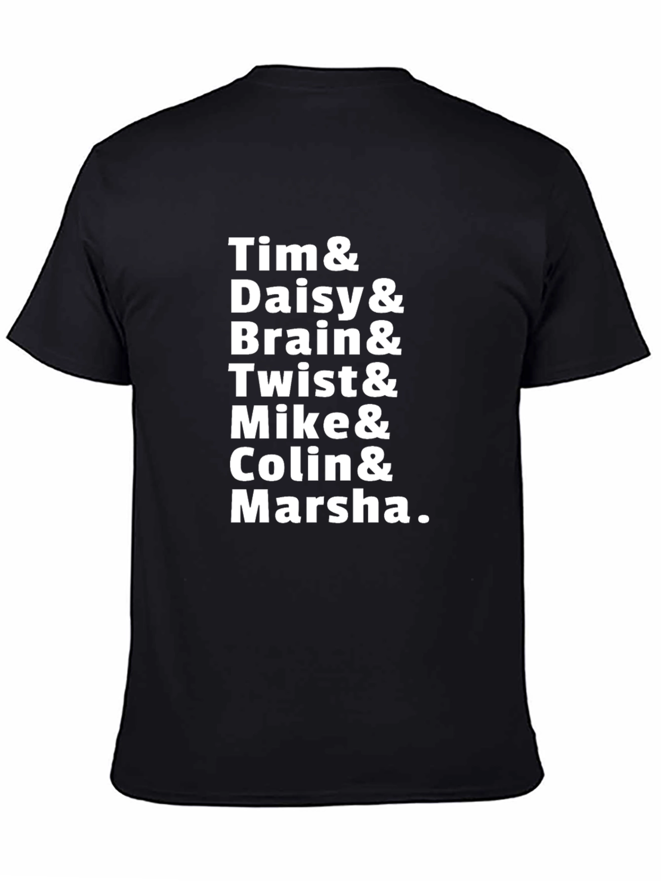 Tim & Daisy & Friends Black Cotton T-Shirt