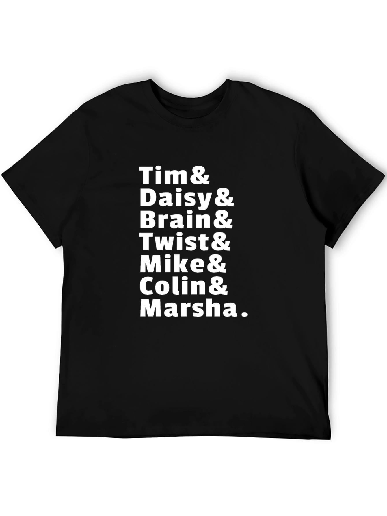 Tim & Daisy & Friends Black Cotton T-Shirt