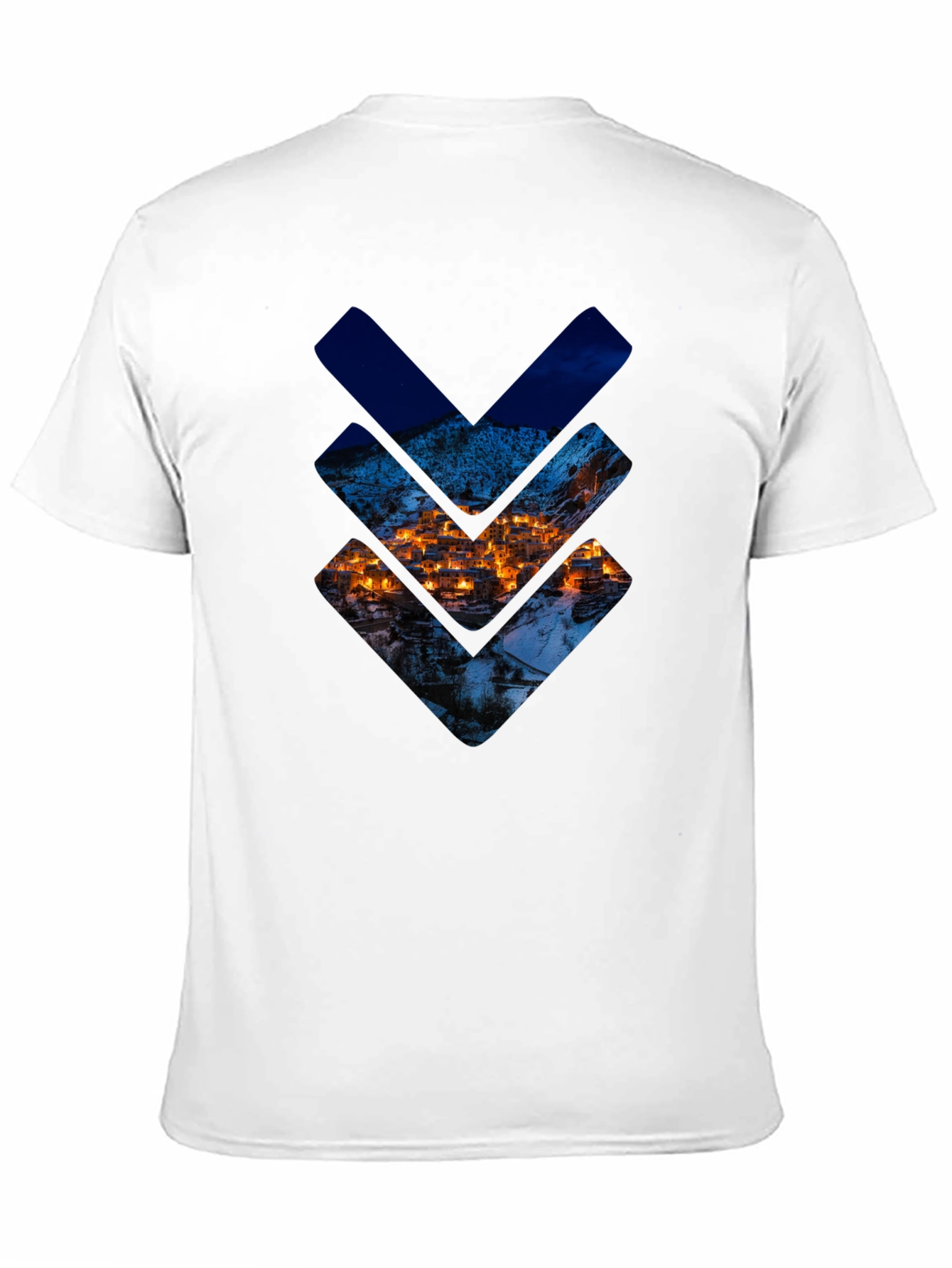 Urban Townscape Graphic Tee - Stylish Black T-Shirt