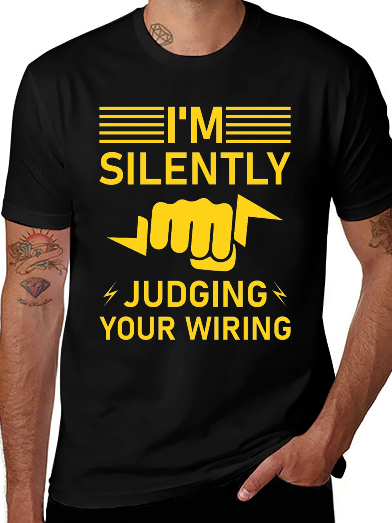 Silently Judging Your Wiring Electrician T-Shirt