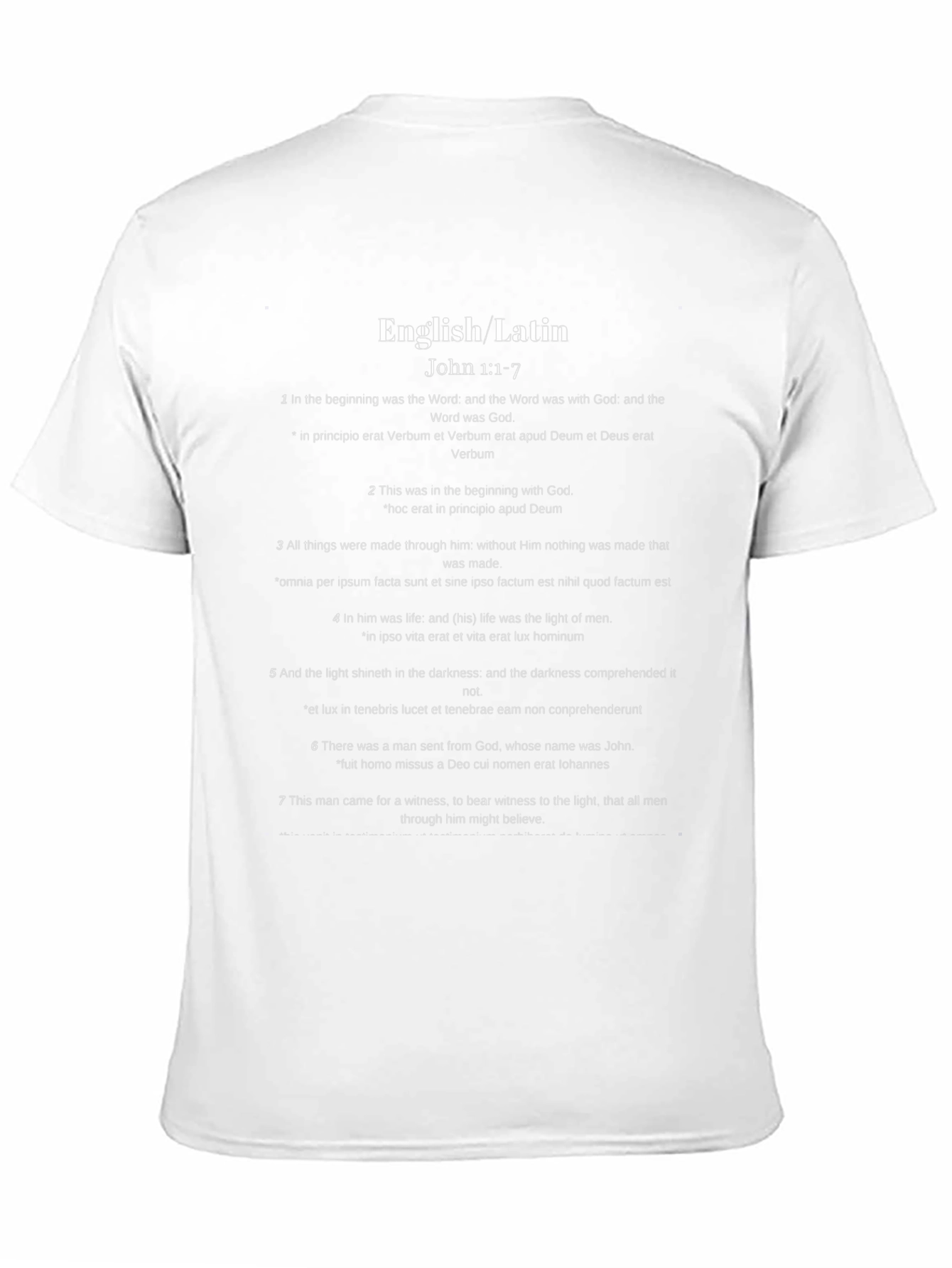 English Latin Bible Verse T-Shirt