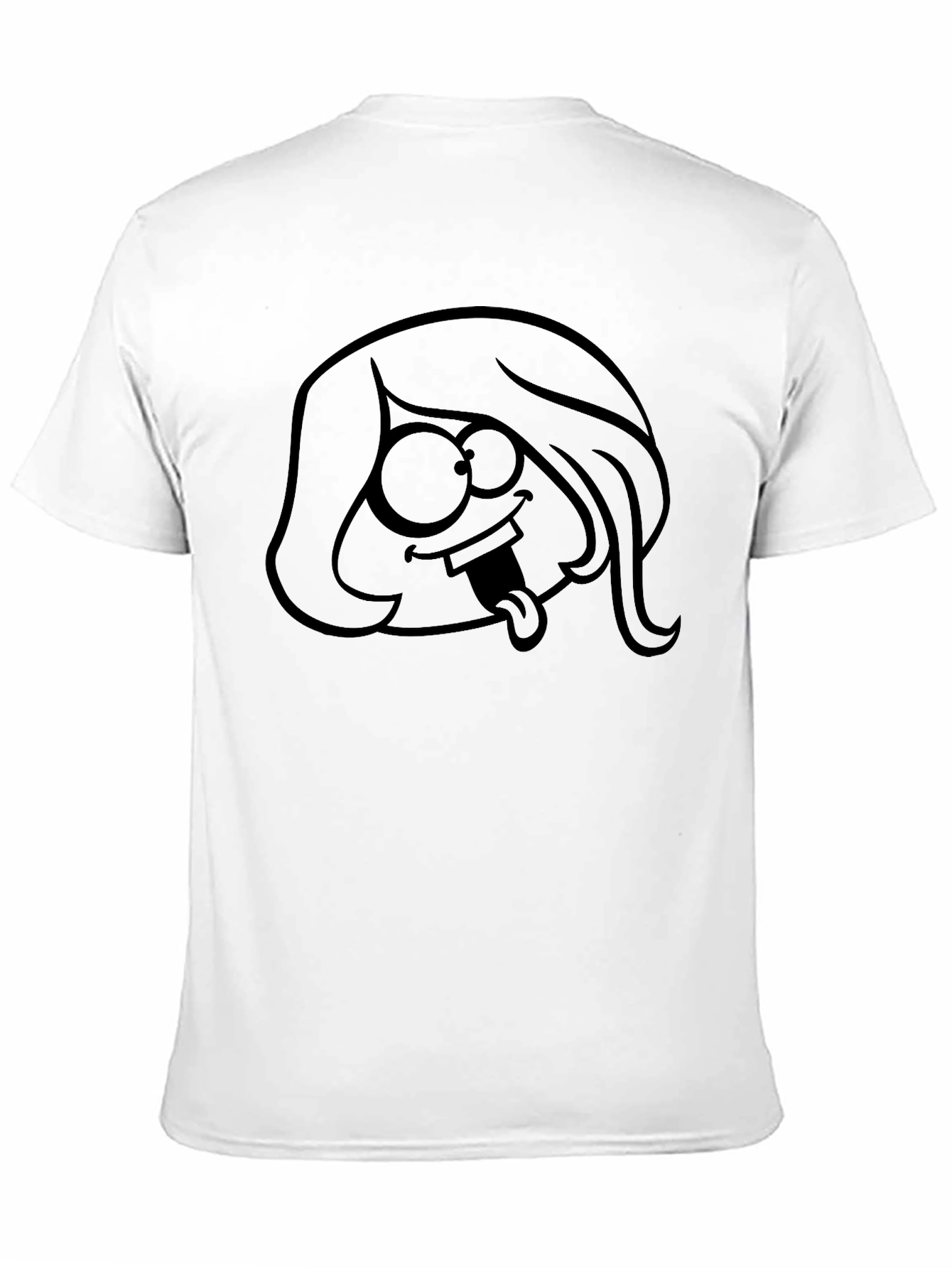 Funny Cartoon Graphic Print Black T-Shirt