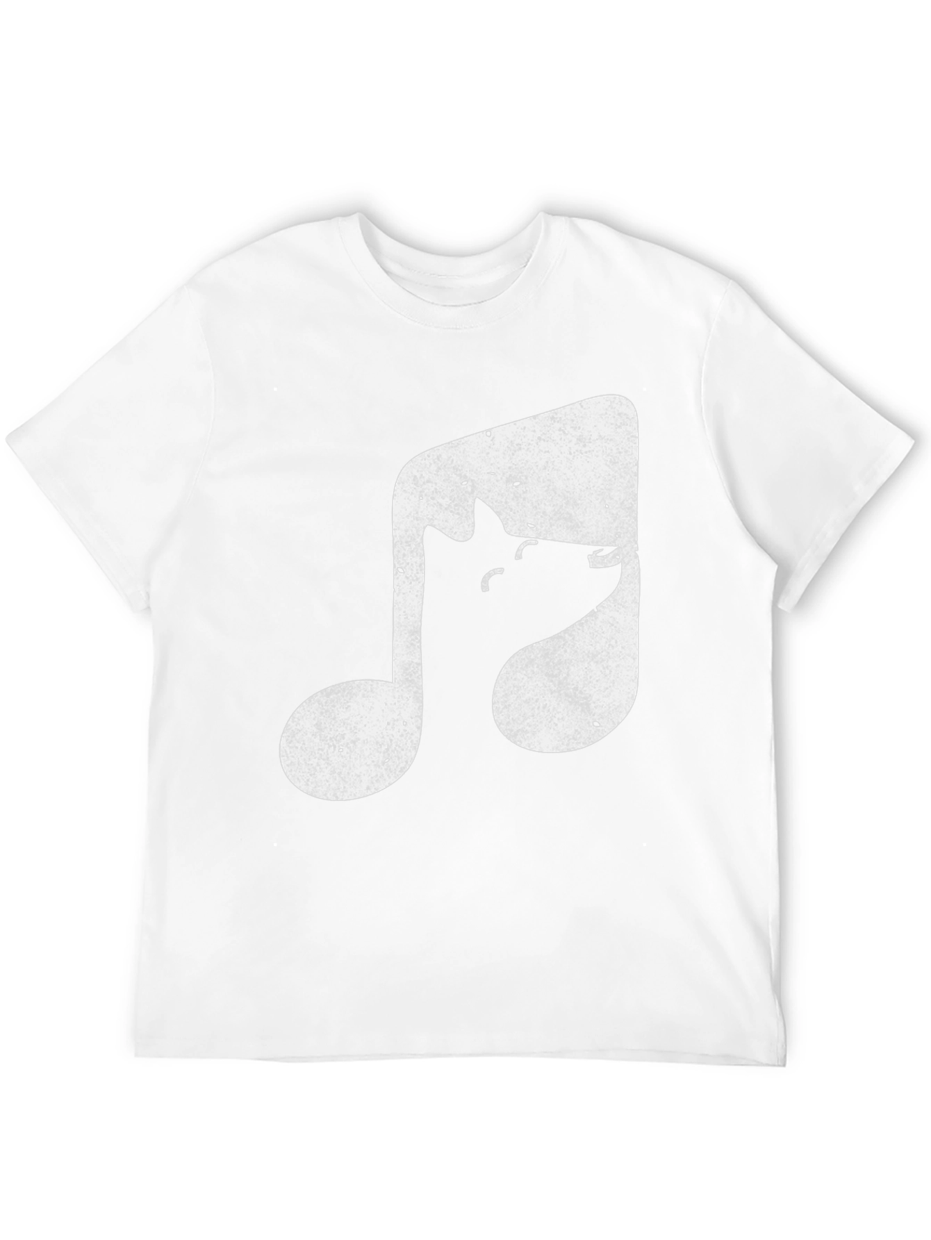 Musical Wolf Black T-Shirt - Unique Design