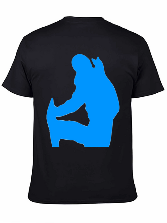 Bigfoot Silhouette Graphic Tee - Black Cotton Shirt