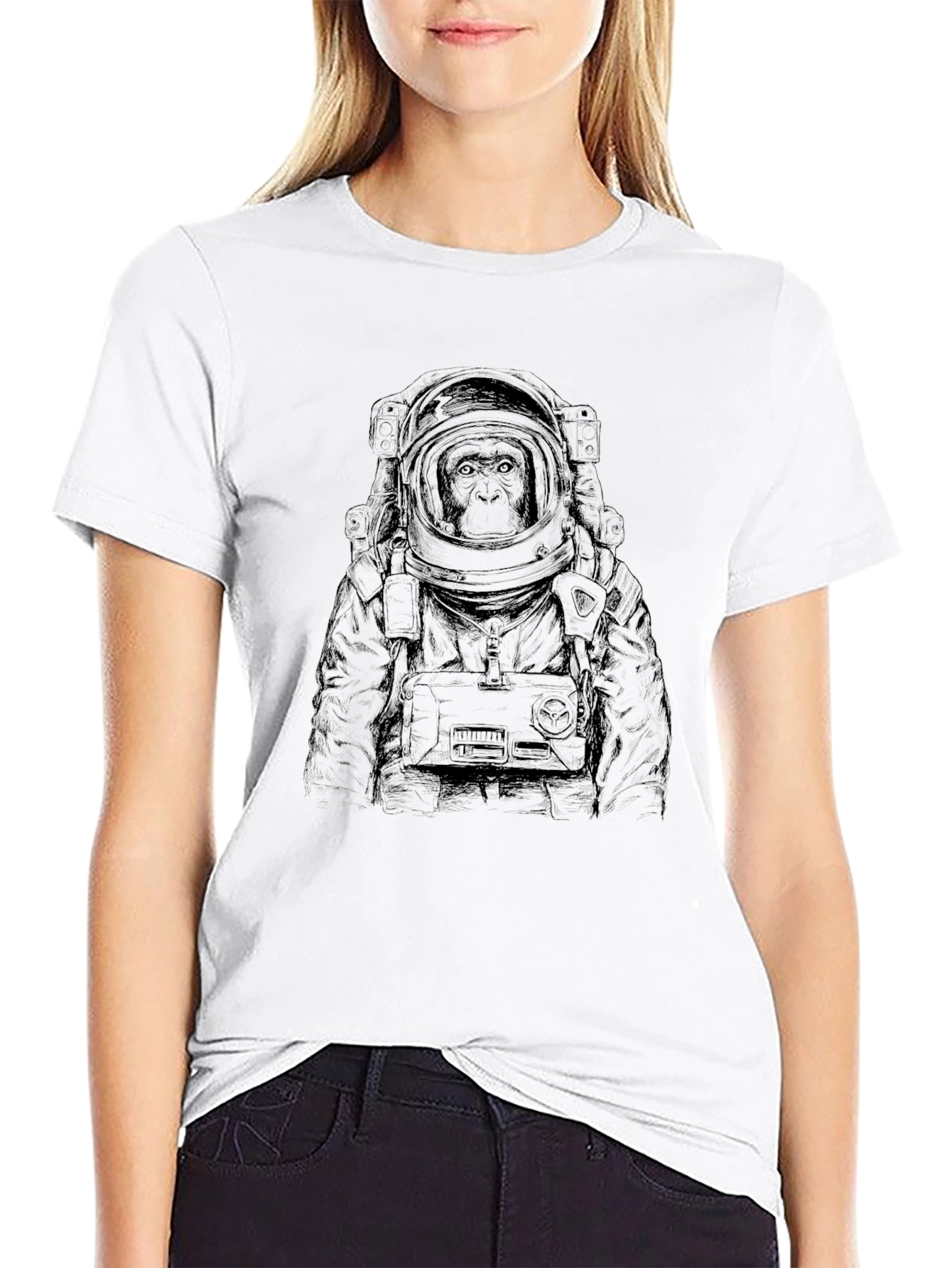 Ape Astronaut Graphic Tee - Black