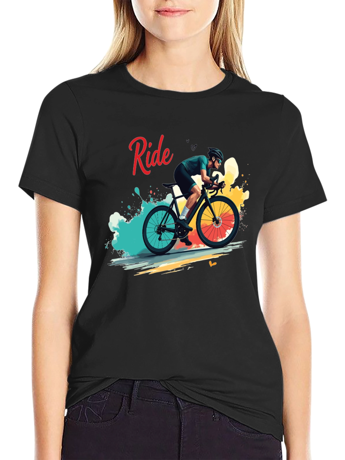 Ride Bike Graphic T-Shirt - Cycling Enthusiast Apparel