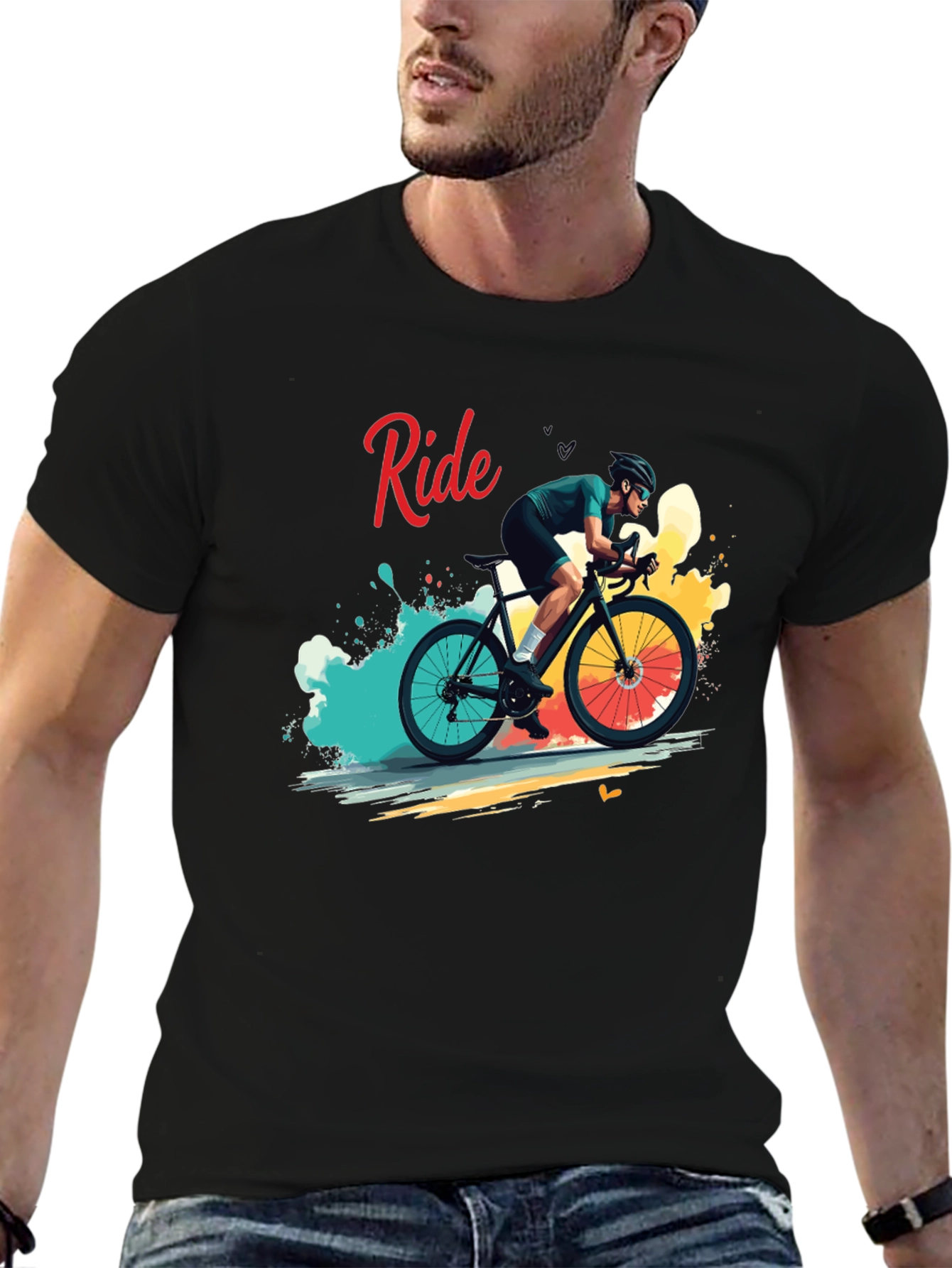 Ride Bike Graphic T-Shirt - Cycling Enthusiast Apparel