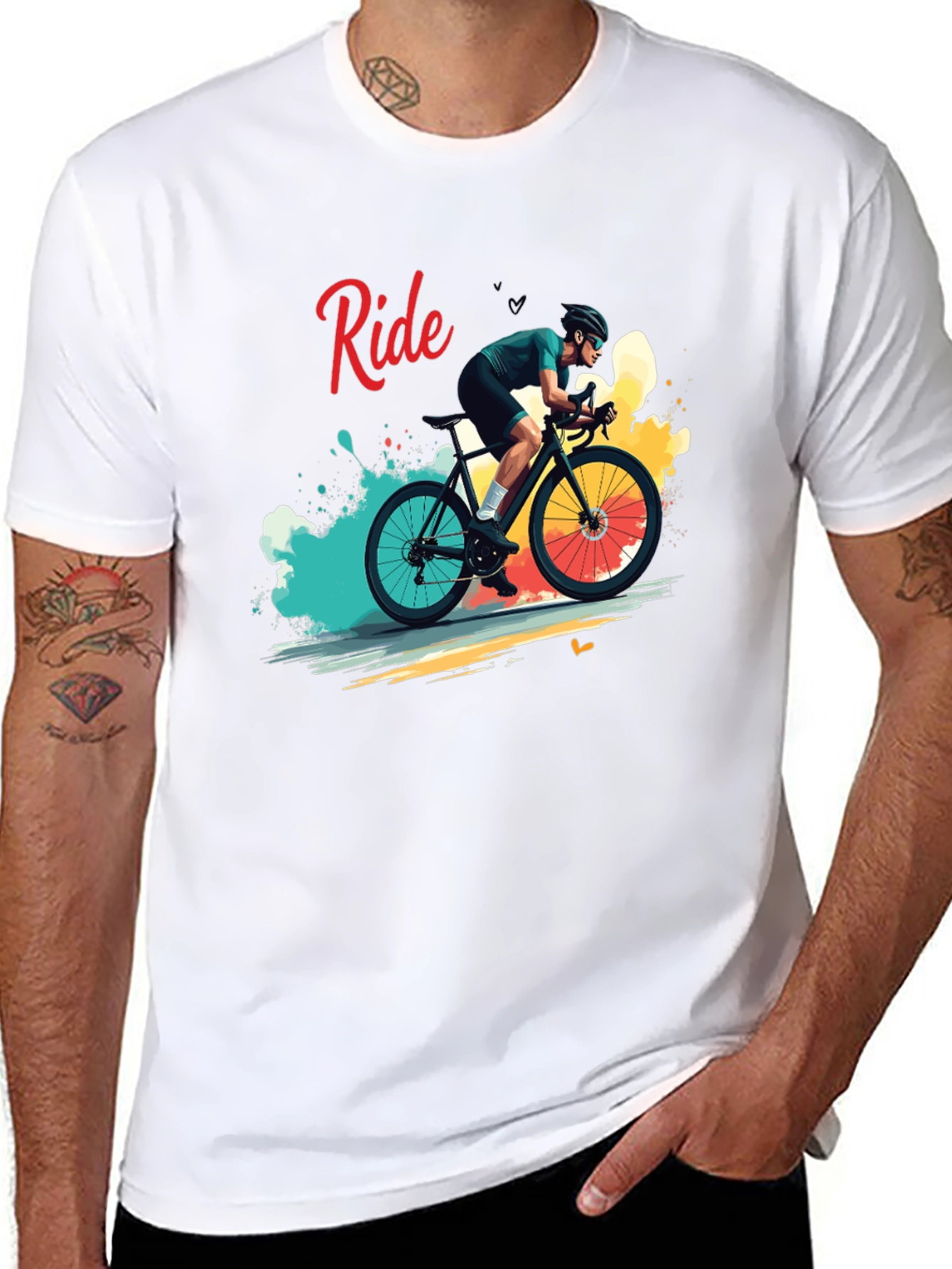 Ride Bike Graphic T-Shirt - Cycling Enthusiast Apparel