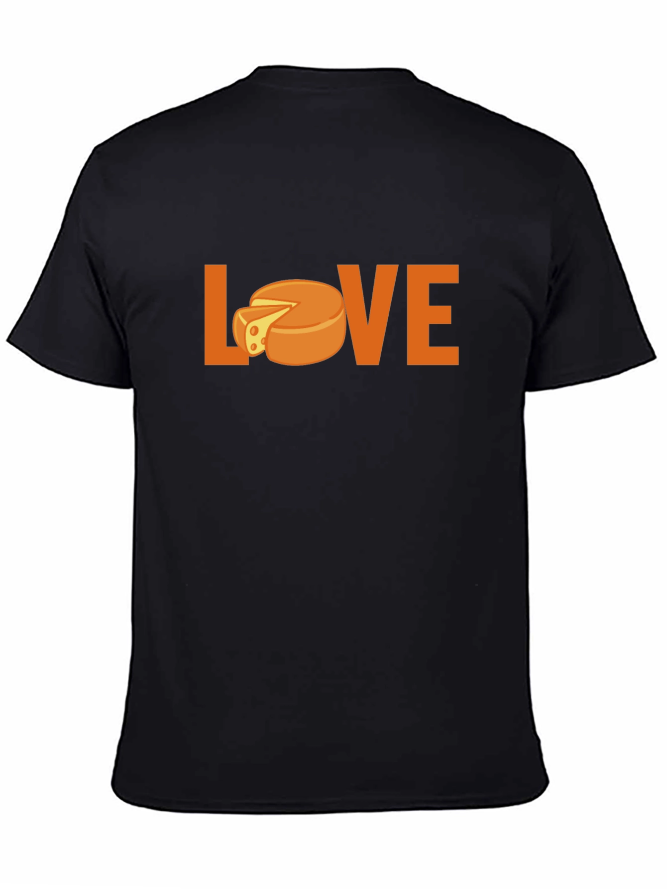 Love Cheese Graphic T-Shirt - Black Crew Neck