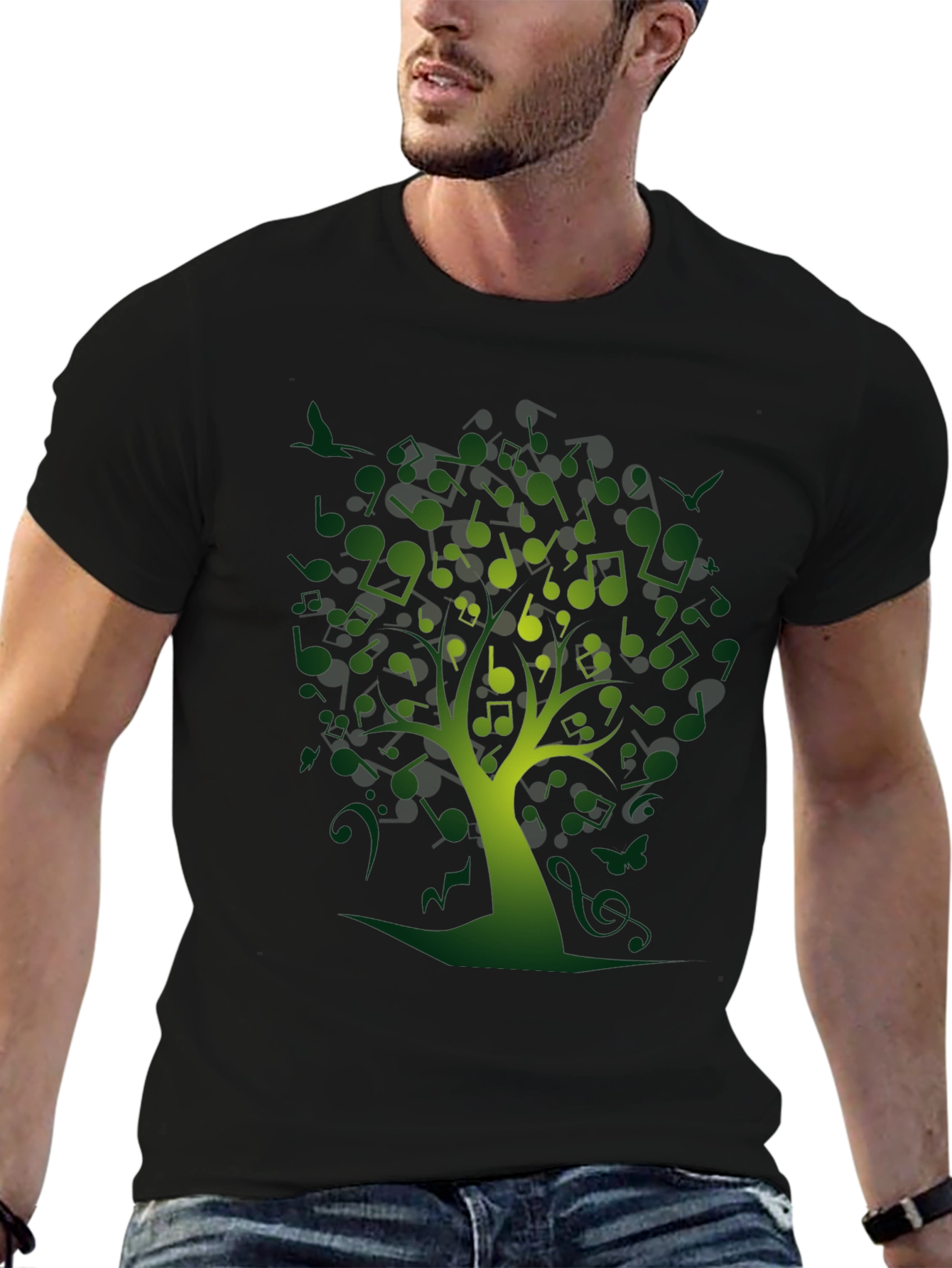 Musical Notes Tree Graphic Tee
