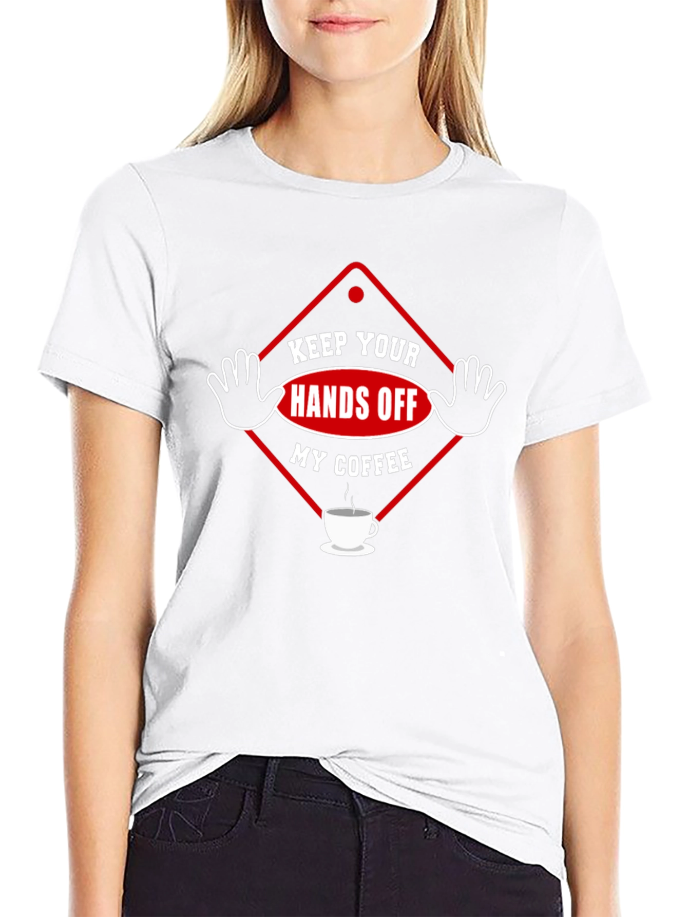 Keep Your Hands Off My Coffee Black T-Shirt