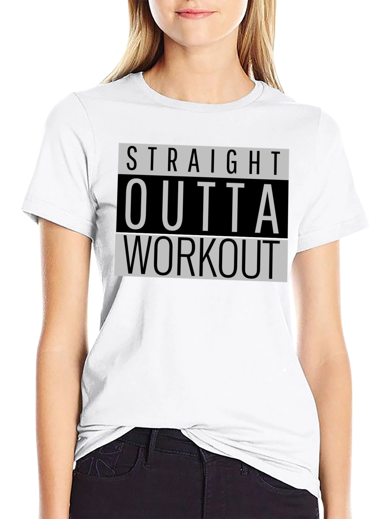 Straight Outta Workout Black T-Shirt
