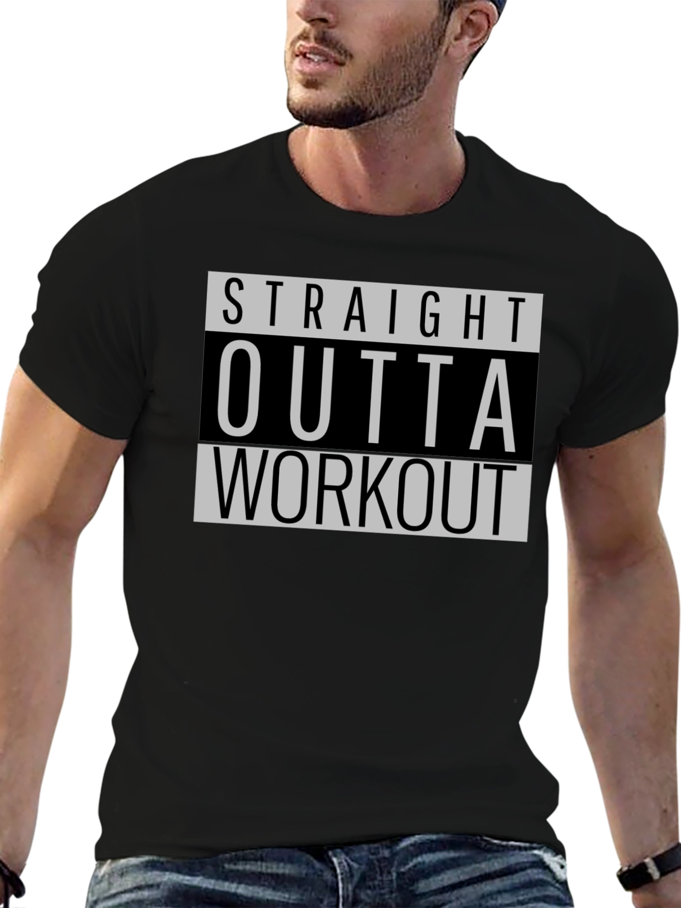 Straight Outta Workout Black T-Shirt