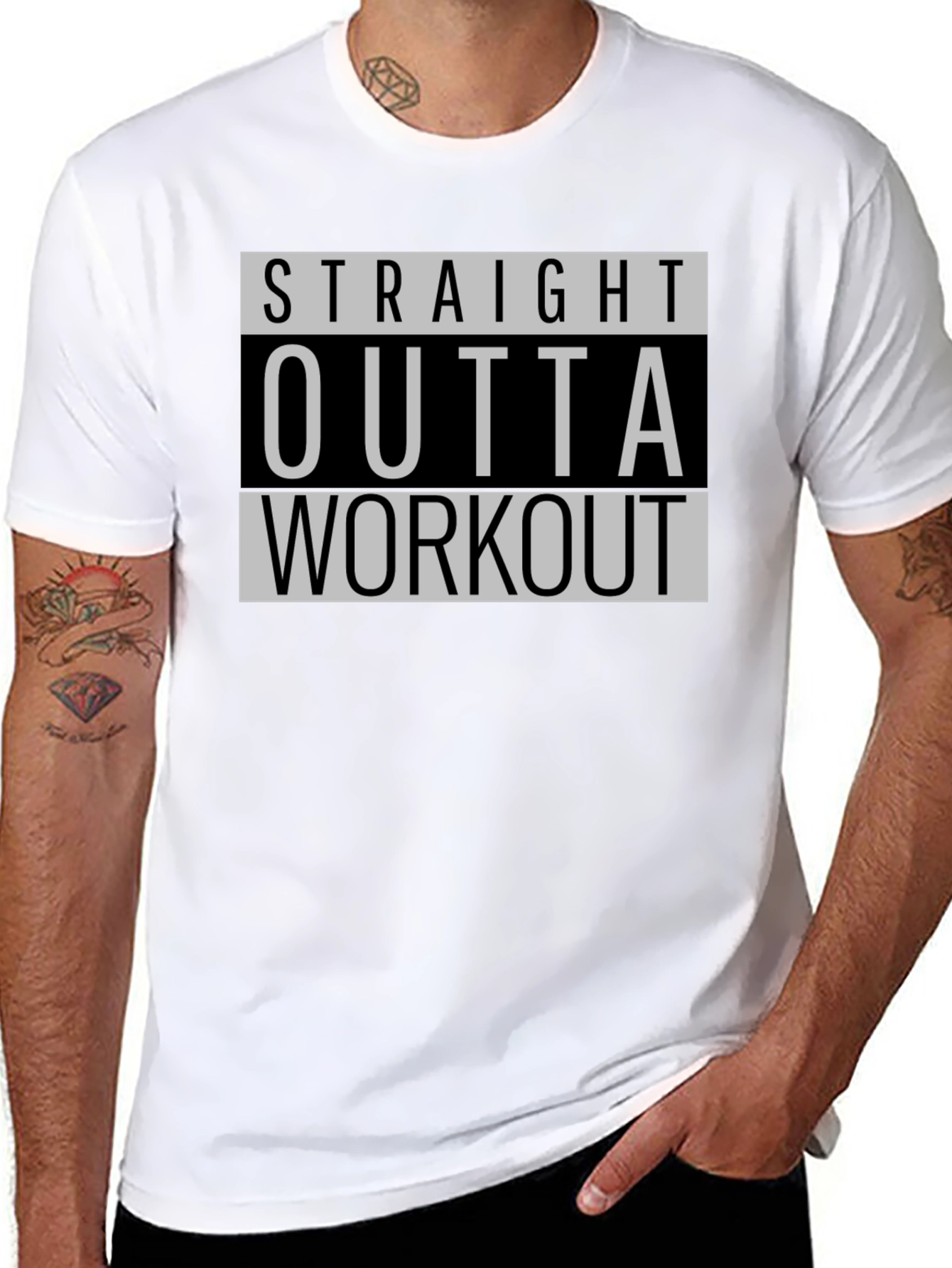 Straight Outta Workout Black T-Shirt