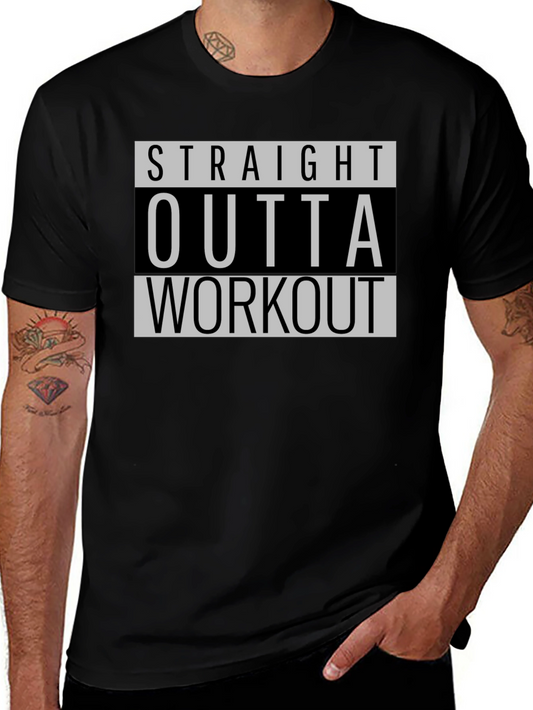 Straight Outta Workout Black T-Shirt