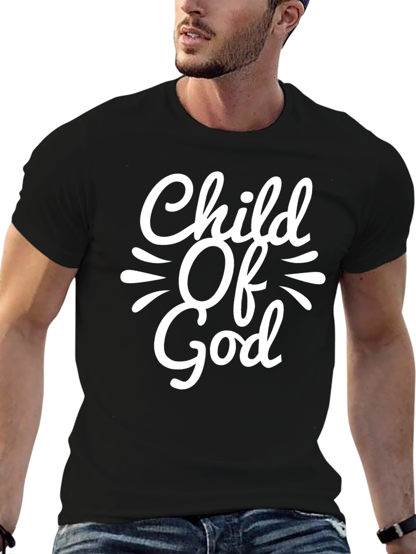 Child of God Christian Graphic T-Shirt - Black