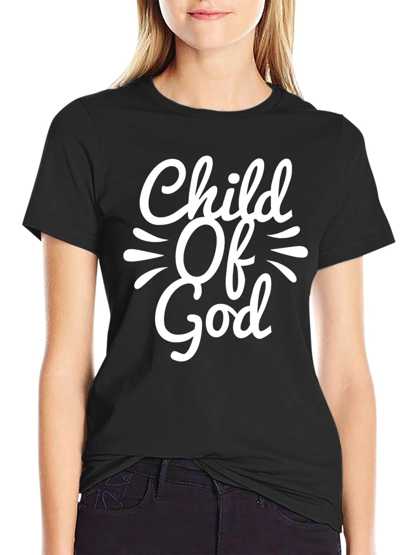 Child of God Christian Graphic T-Shirt - Black