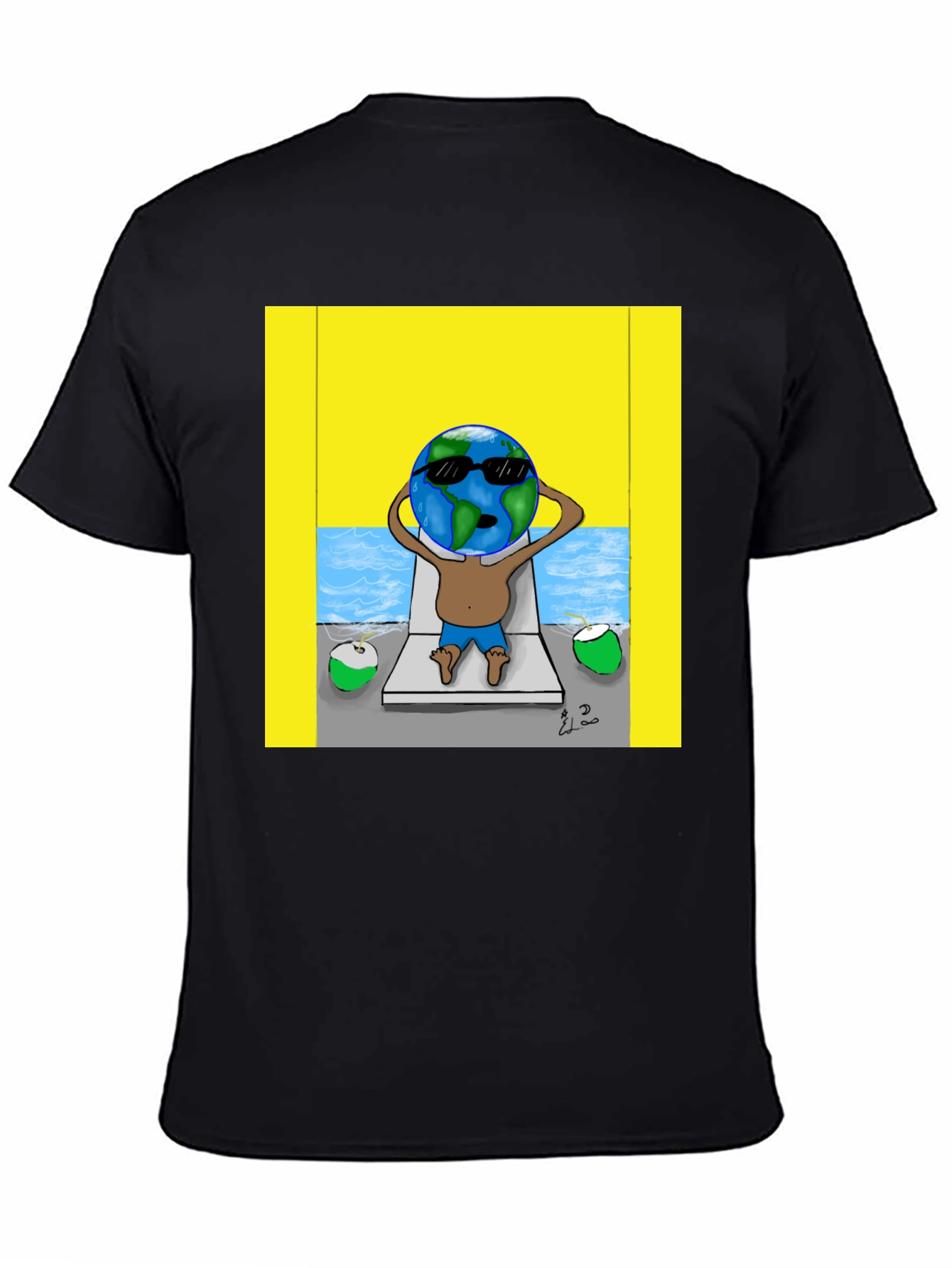 Earth Globe Beach T-Shirt