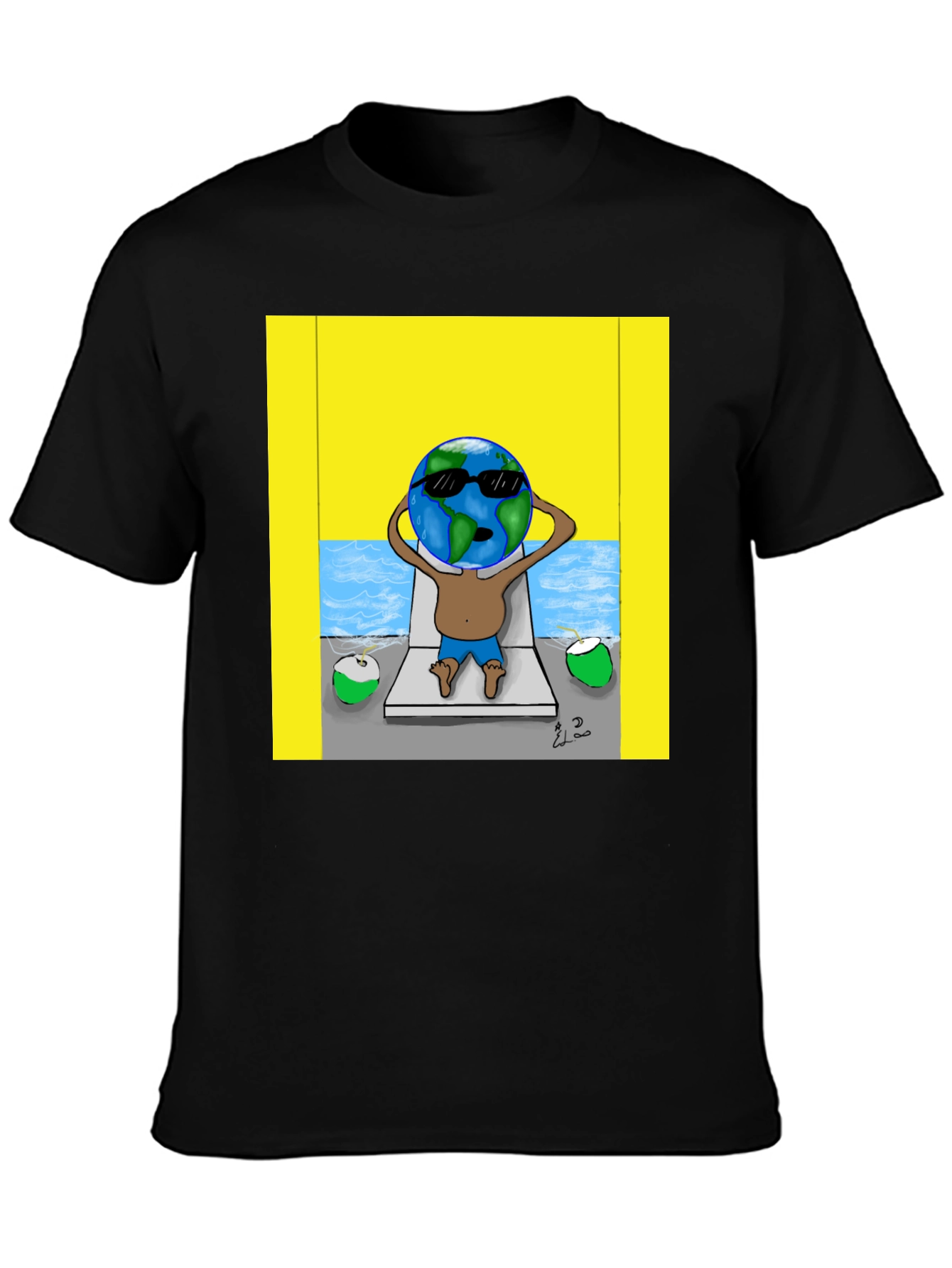 Earth Globe Beach T-Shirt