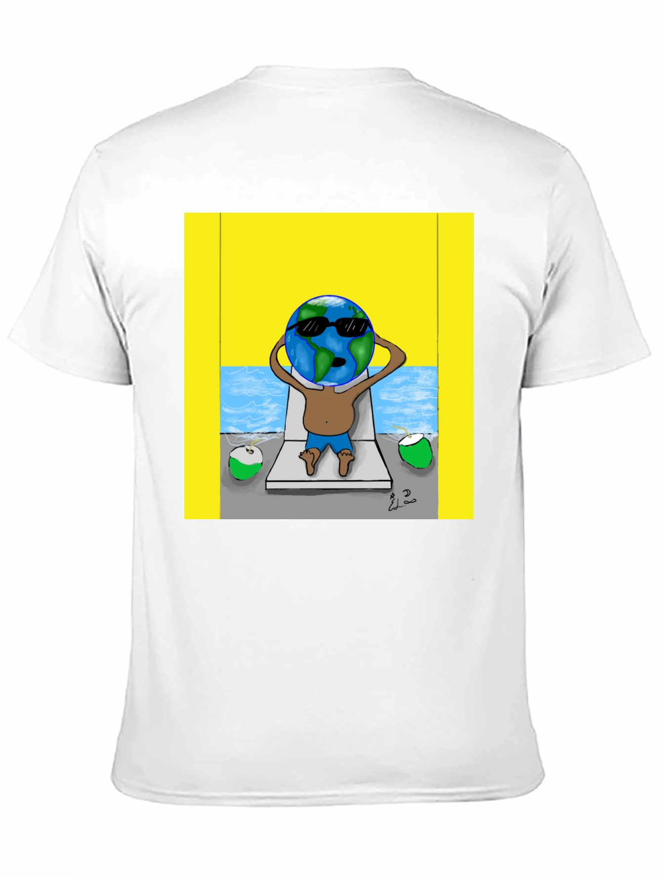 Earth Globe Beach T-Shirt