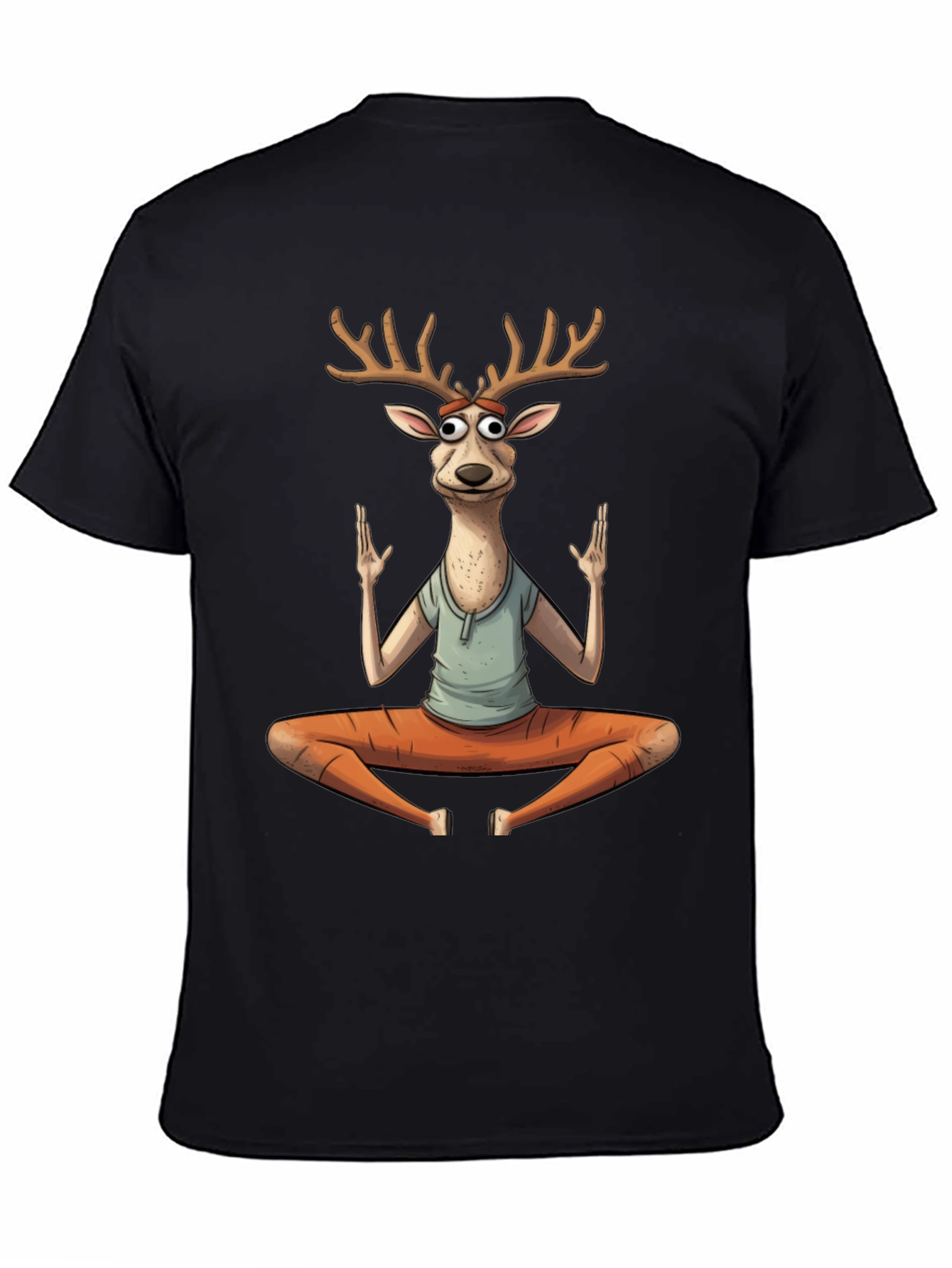 Yoga Deer Graphic T-Shirt