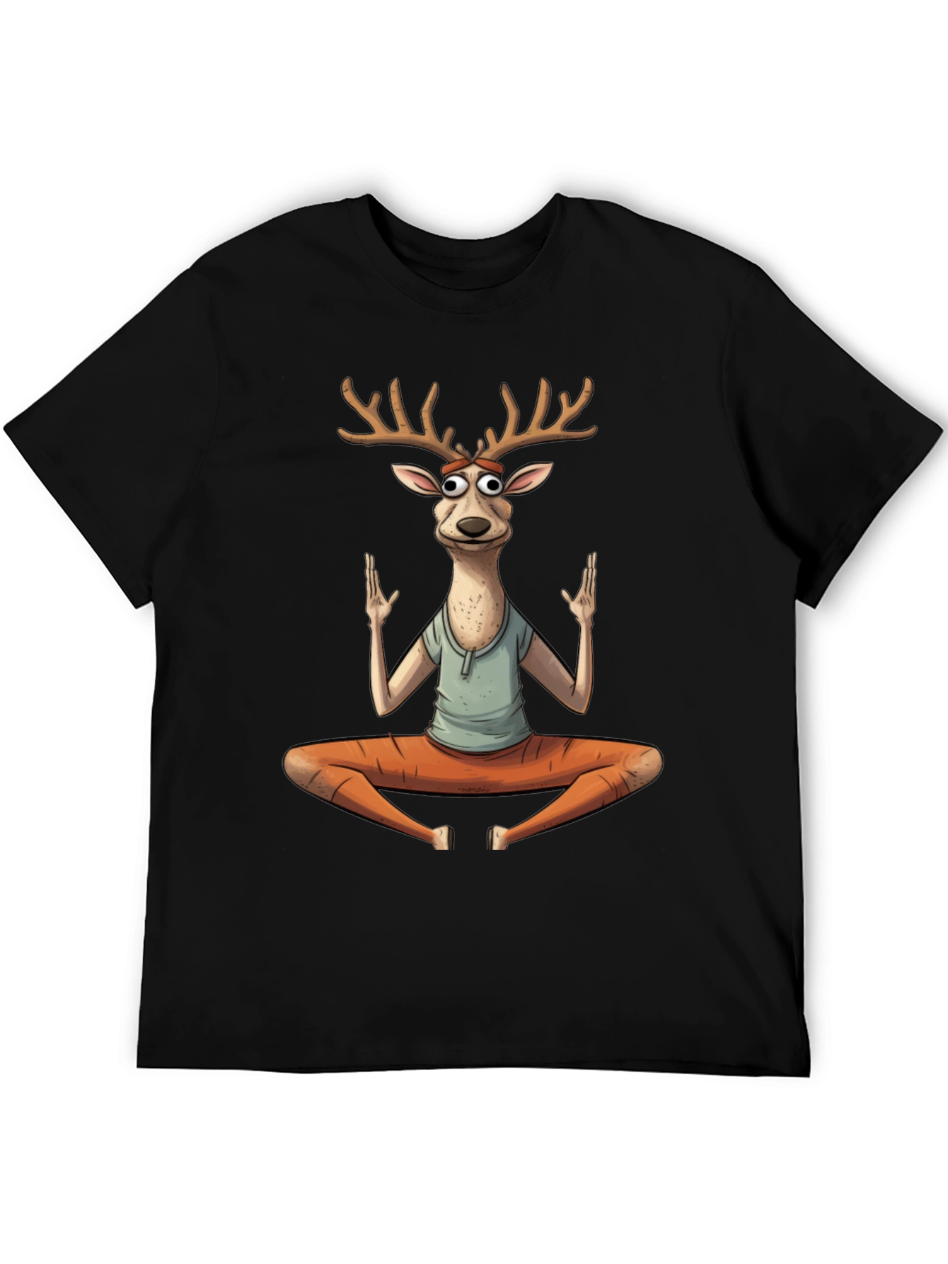 Yoga Deer Graphic T-Shirt