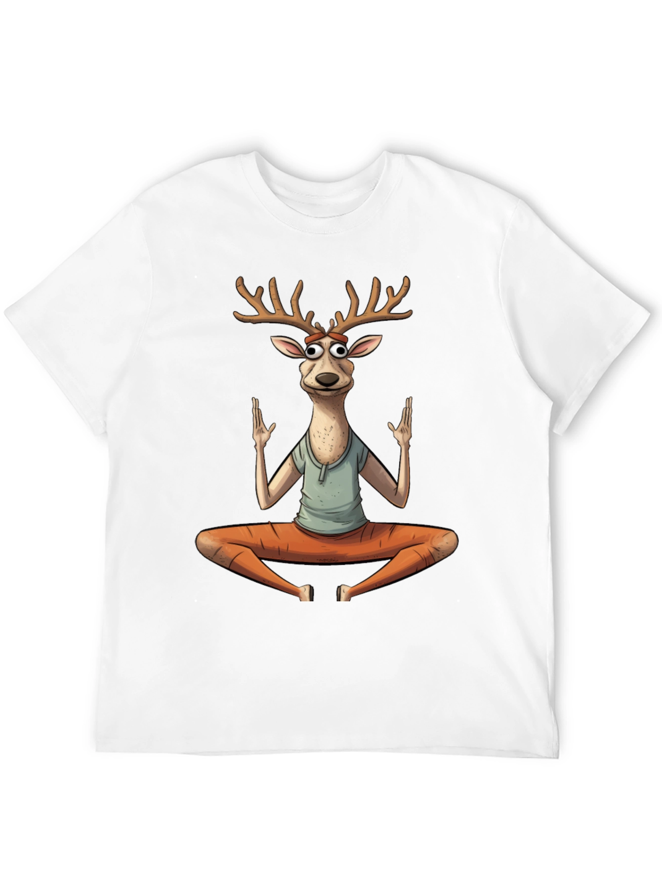 Yoga Deer Graphic T-Shirt