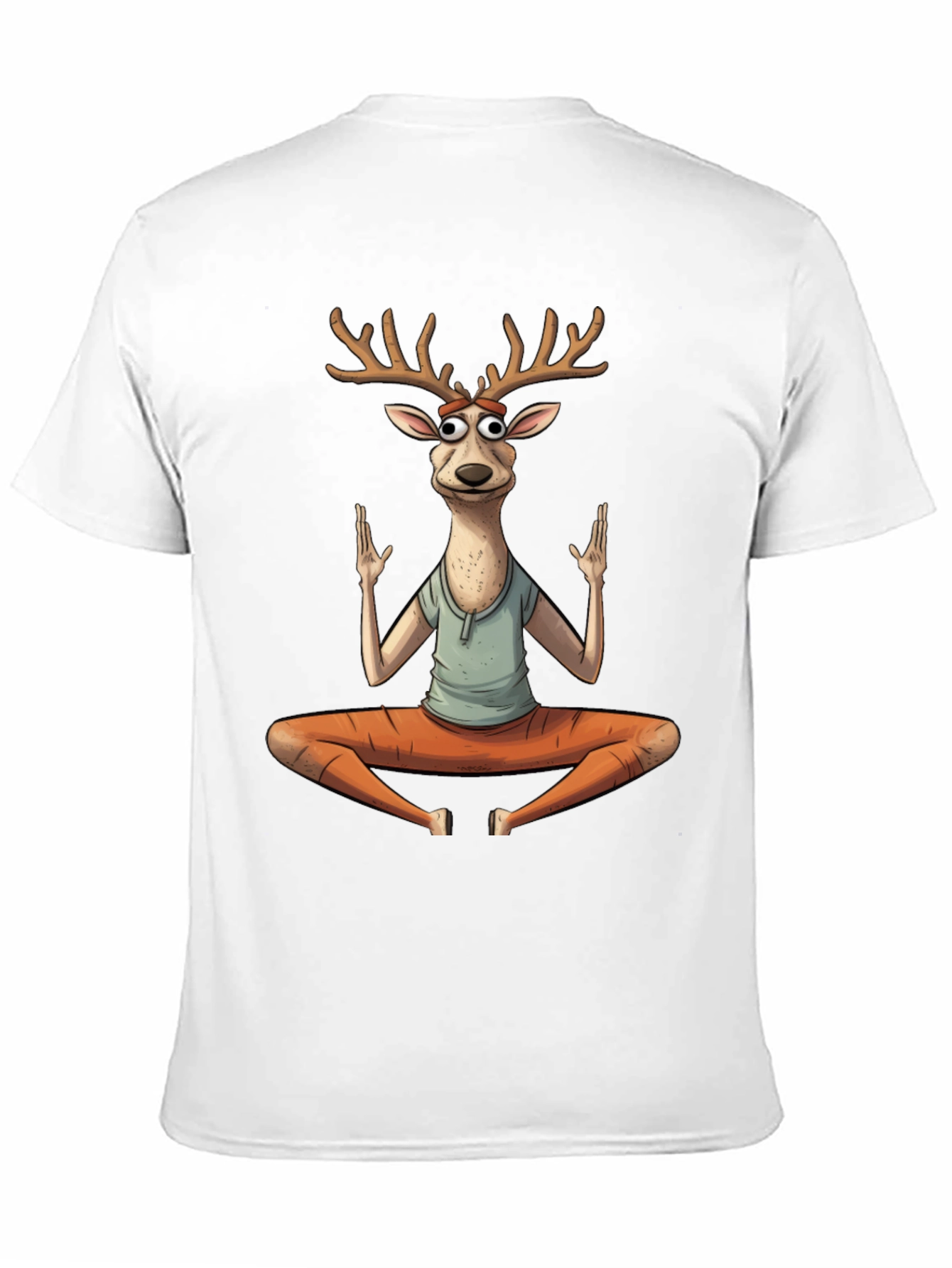 Yoga Deer Graphic T-Shirt