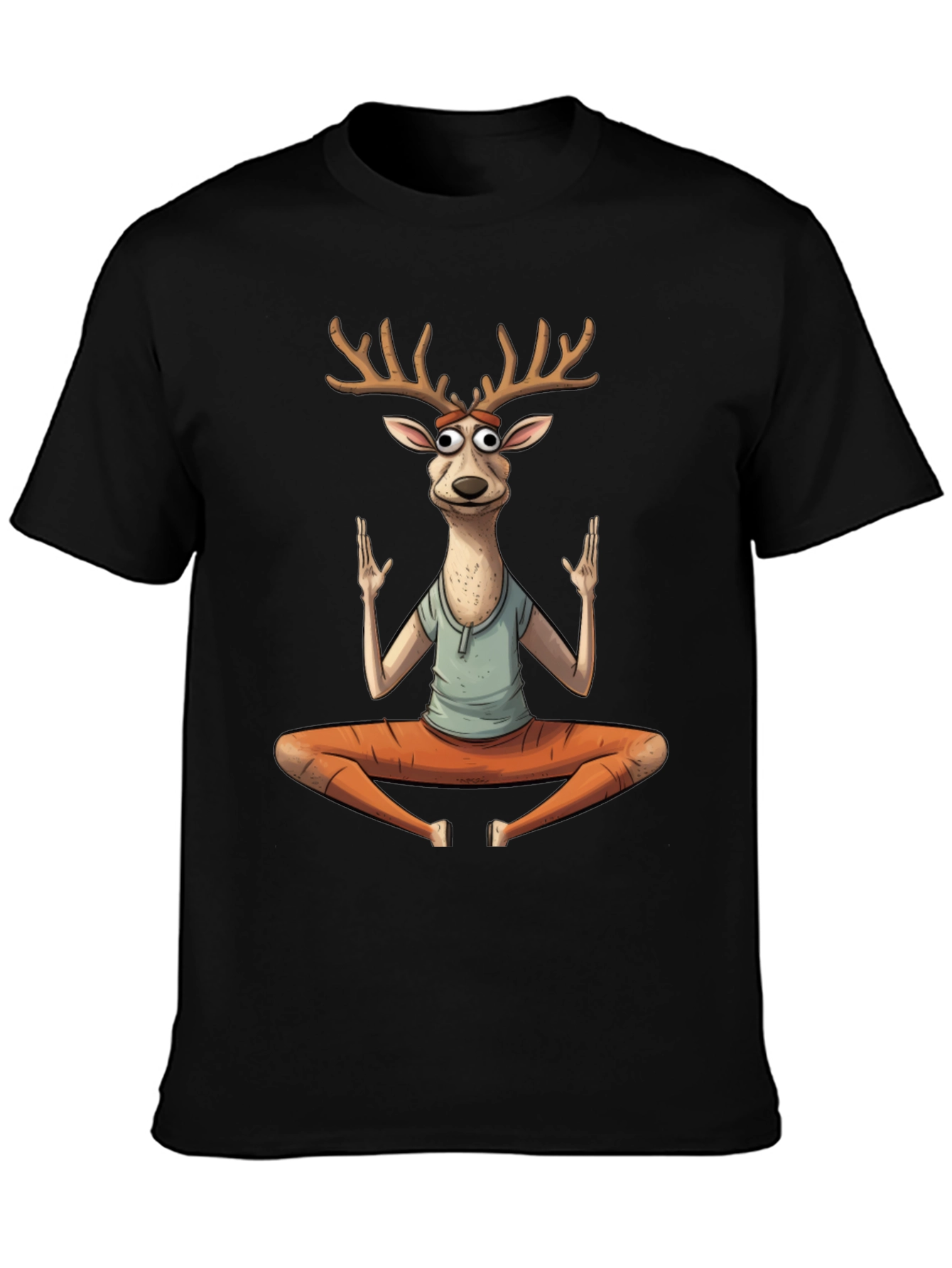 Yoga Deer Graphic T-Shirt
