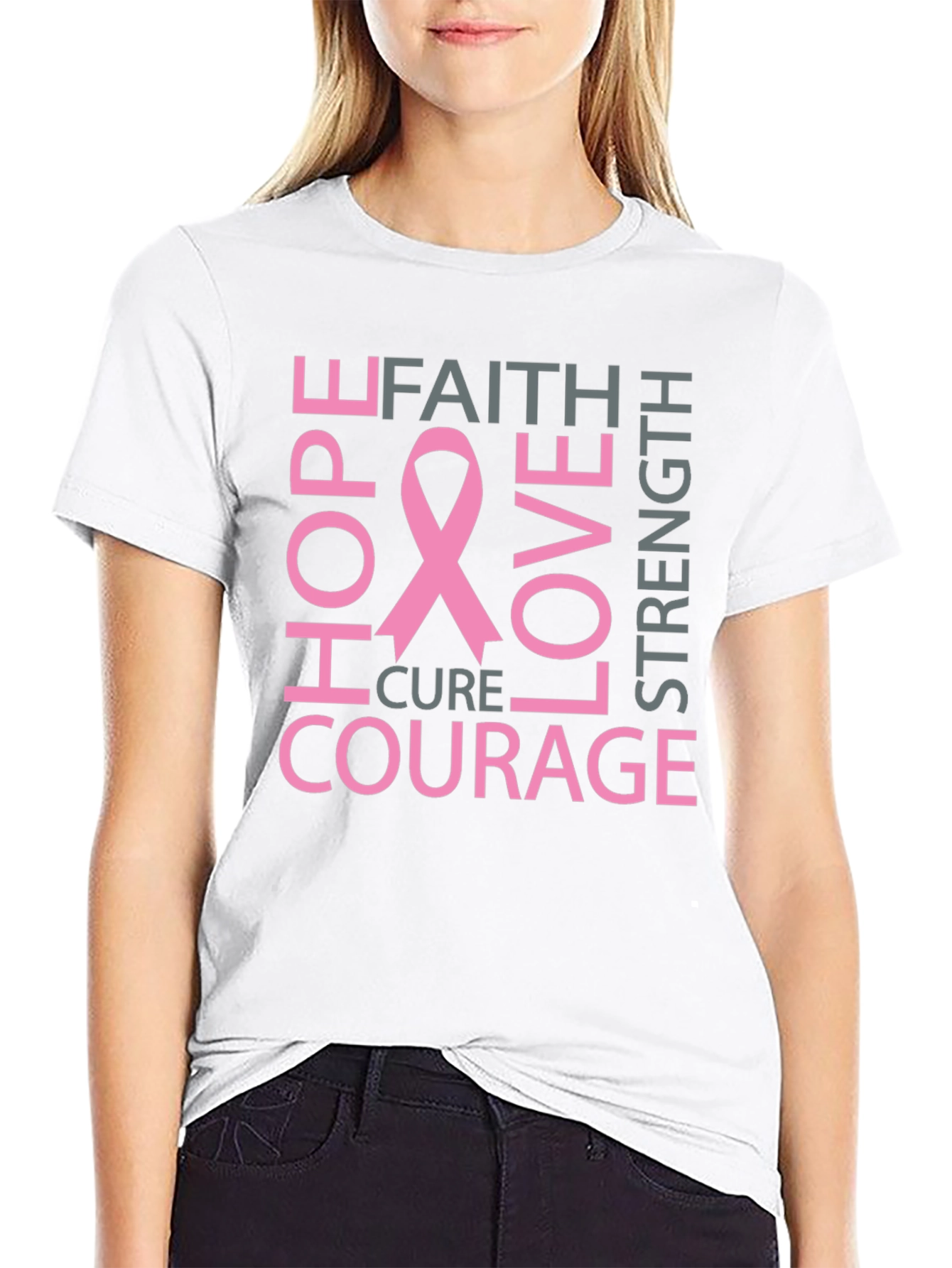 Breast Cancer Awareness Black T-Shirt
