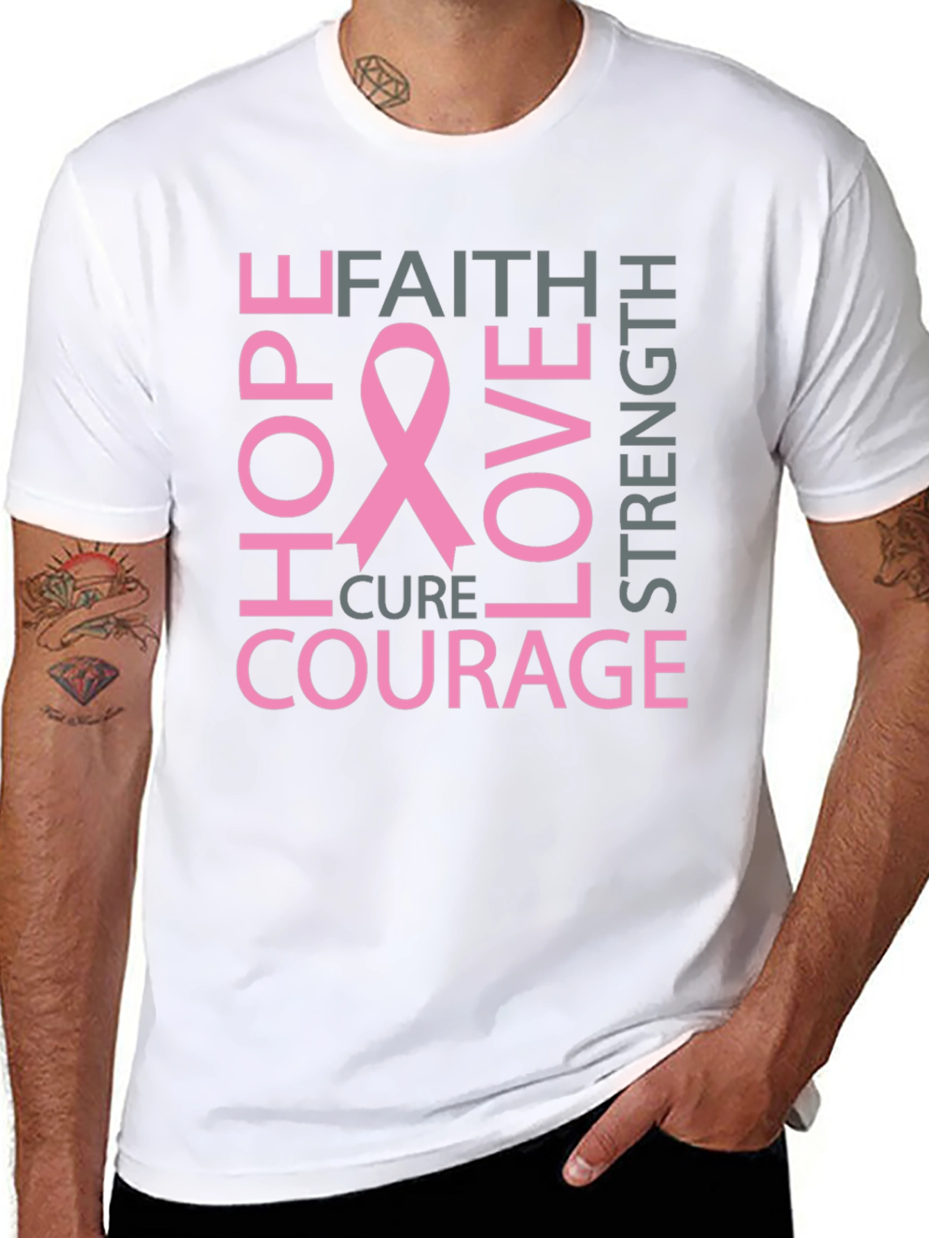 Breast Cancer Awareness Black T-Shirt