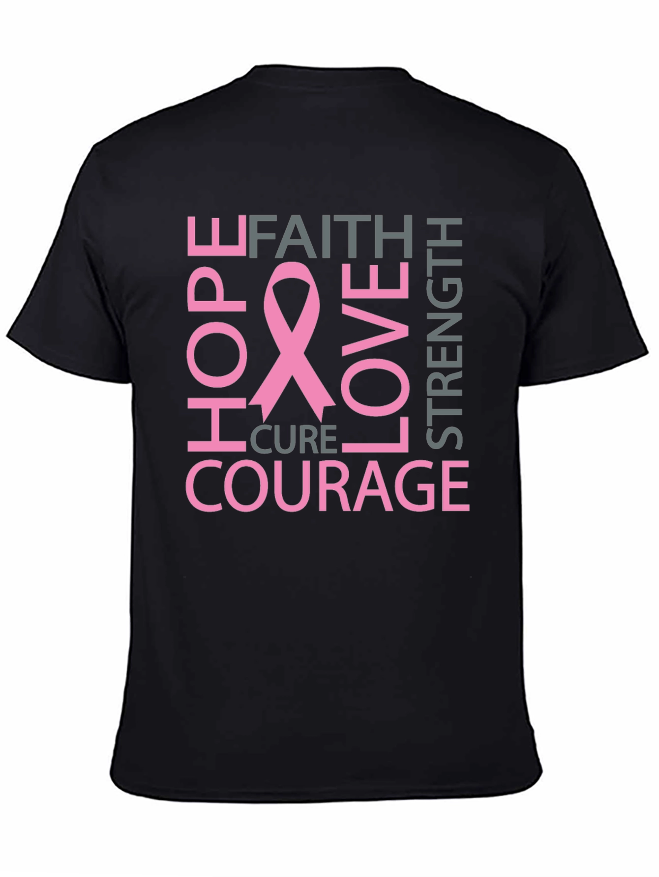 Breast Cancer Awareness Black T-Shirt