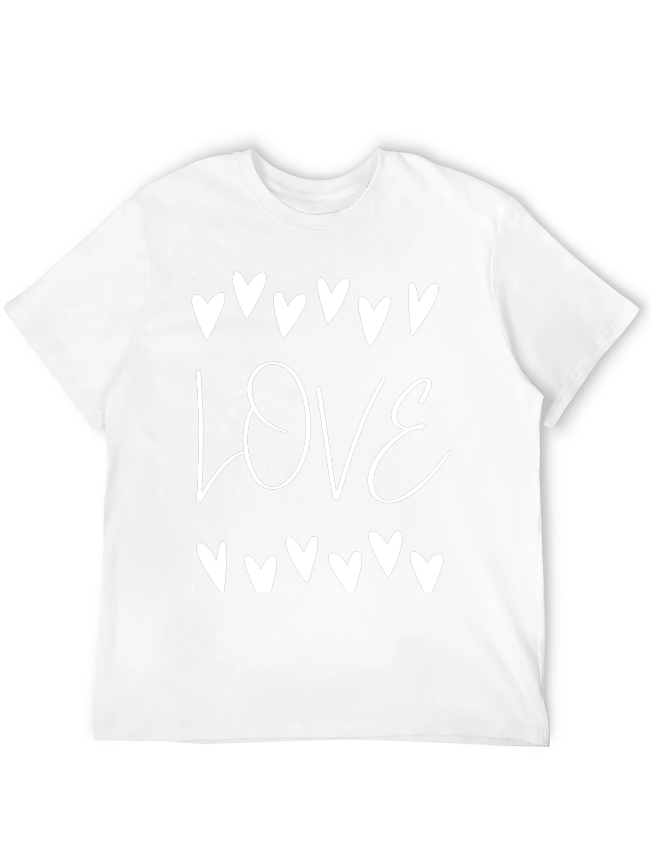Love Heart Graphic Tee - Black Casual T-Shirt