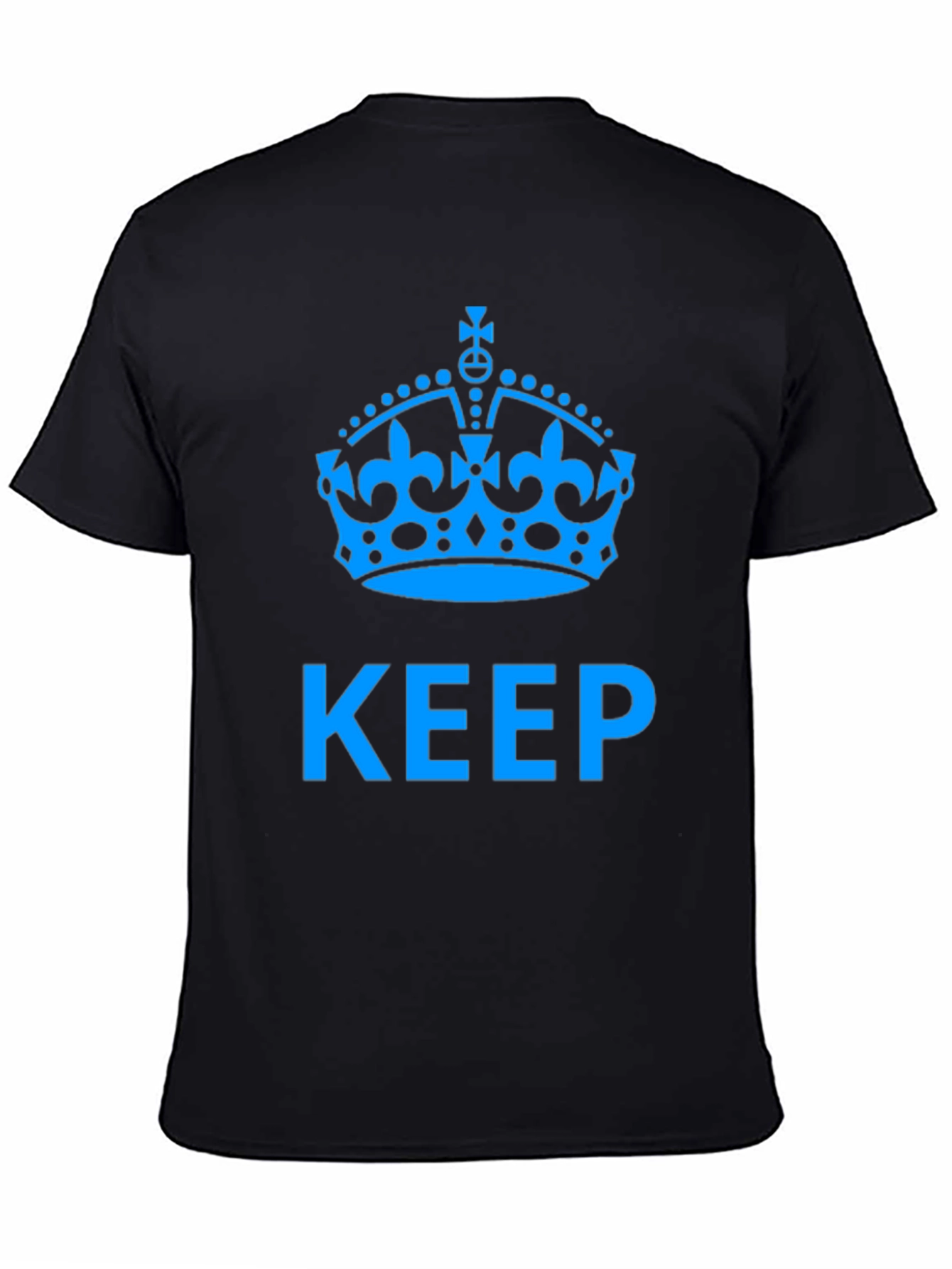 Keep Calm Crown Graphic Black T-Shirt