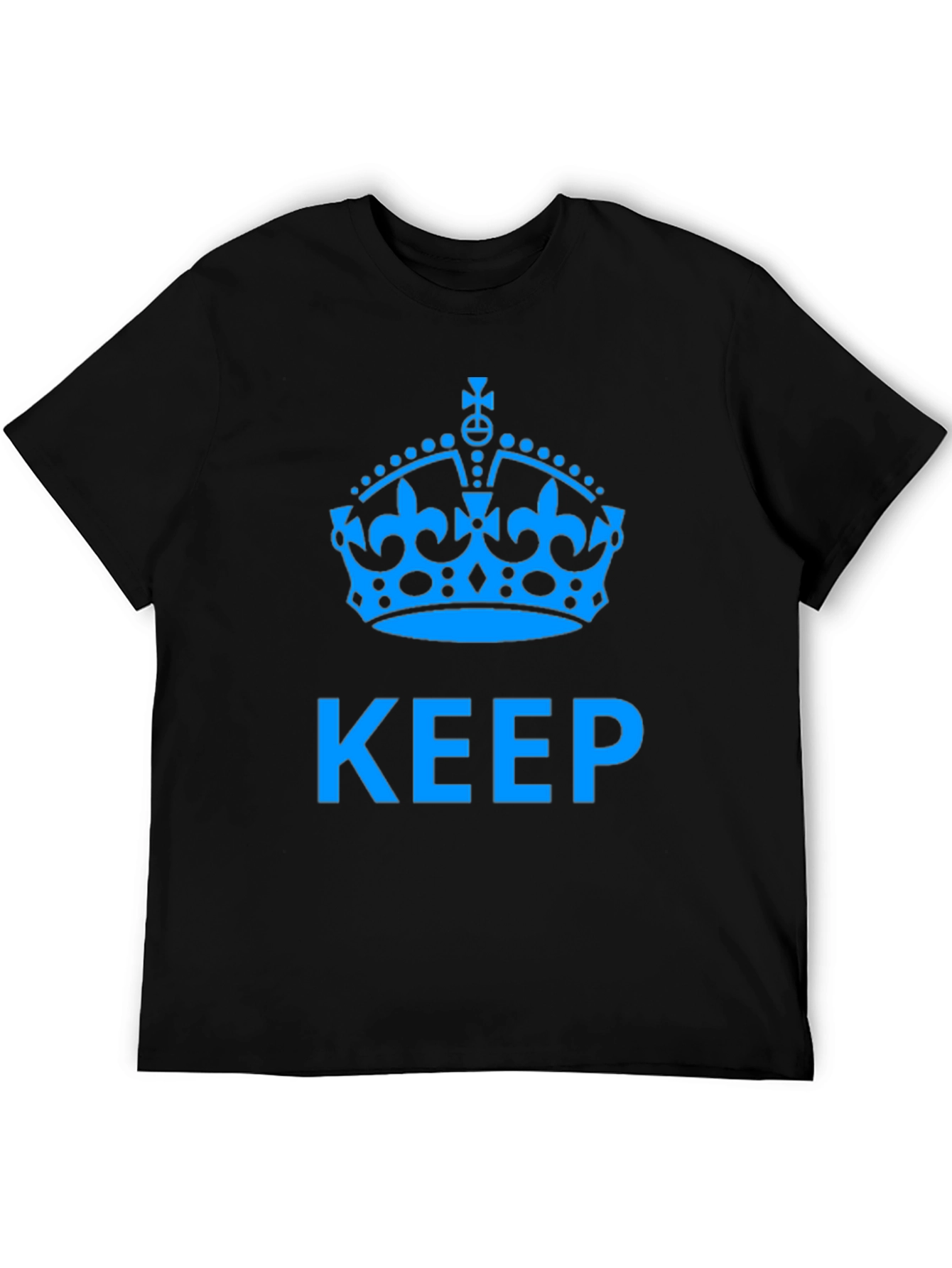 Keep Calm Crown Graphic Black T-Shirt