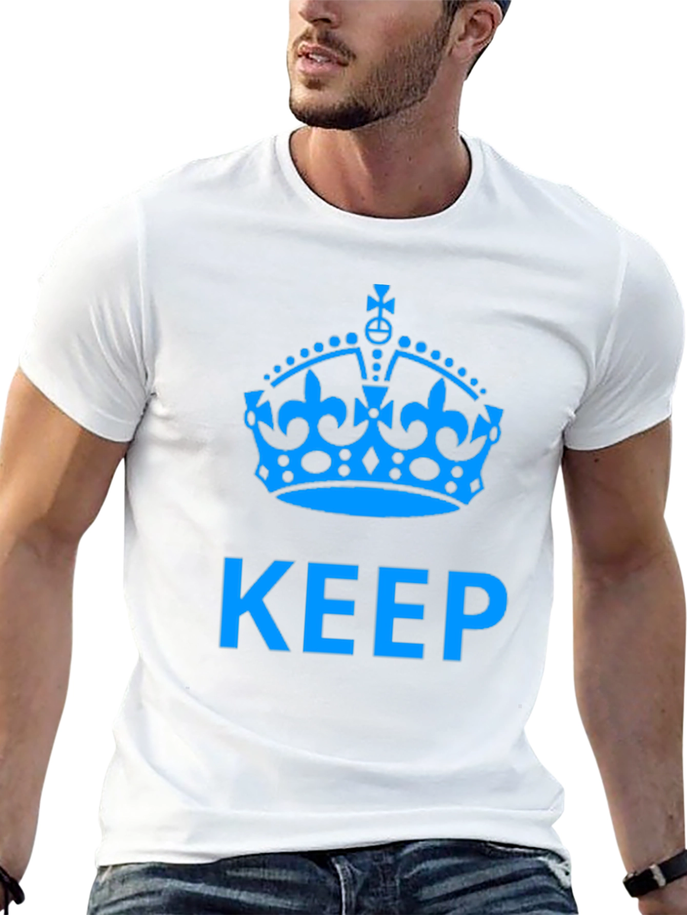 Keep Calm Crown Graphic Black T-Shirt