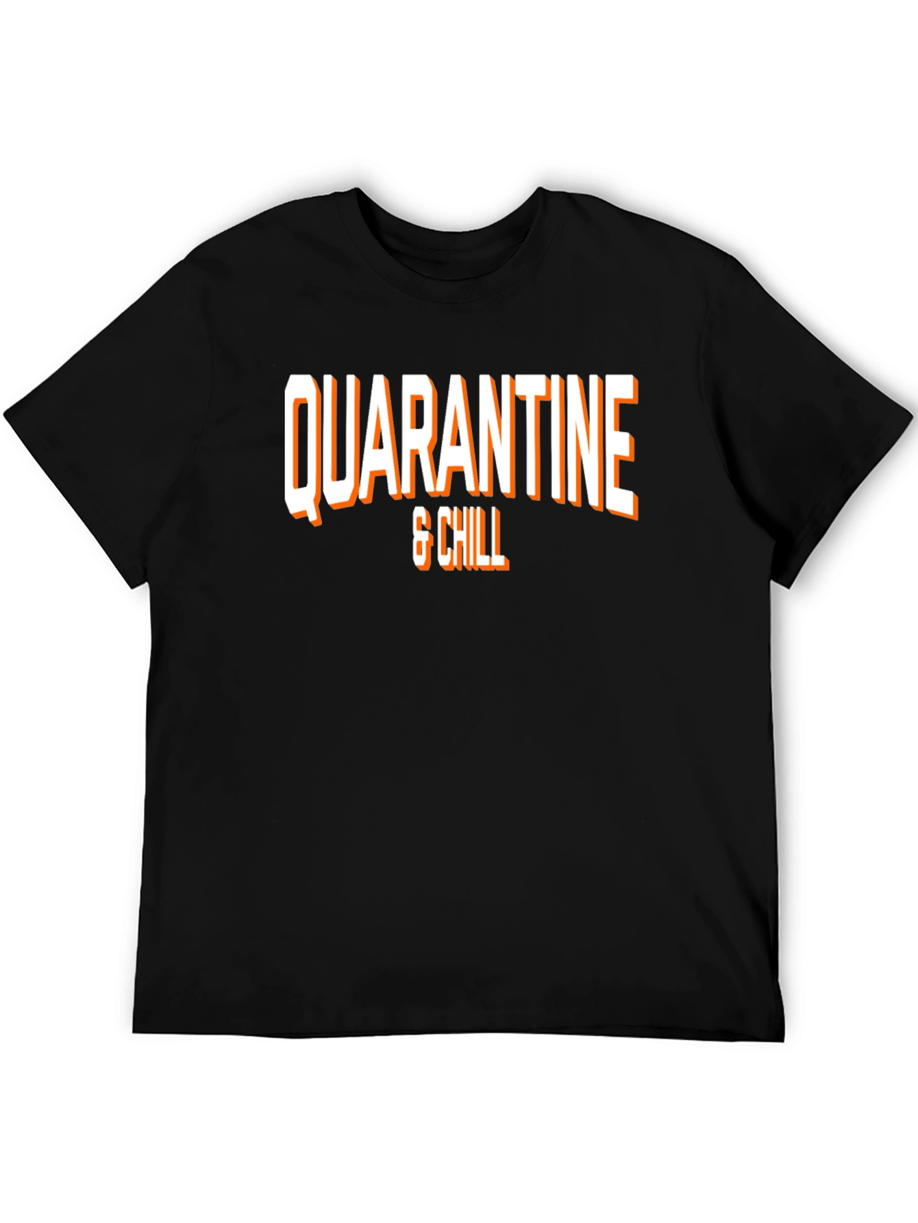 Quarantine & Chill Graphic Tee - Black T-Shirt