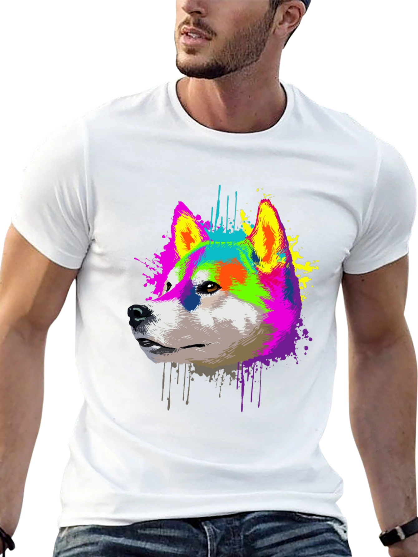 Vibrant Shiba Inu Graphic T-Shirt