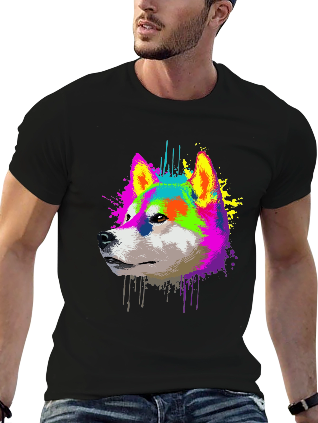 Vibrant Shiba Inu Graphic T-Shirt