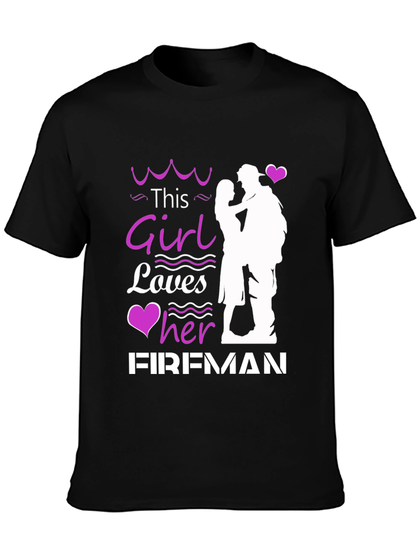 This Girl Loves Her Fireman Graphic T-Shirt
