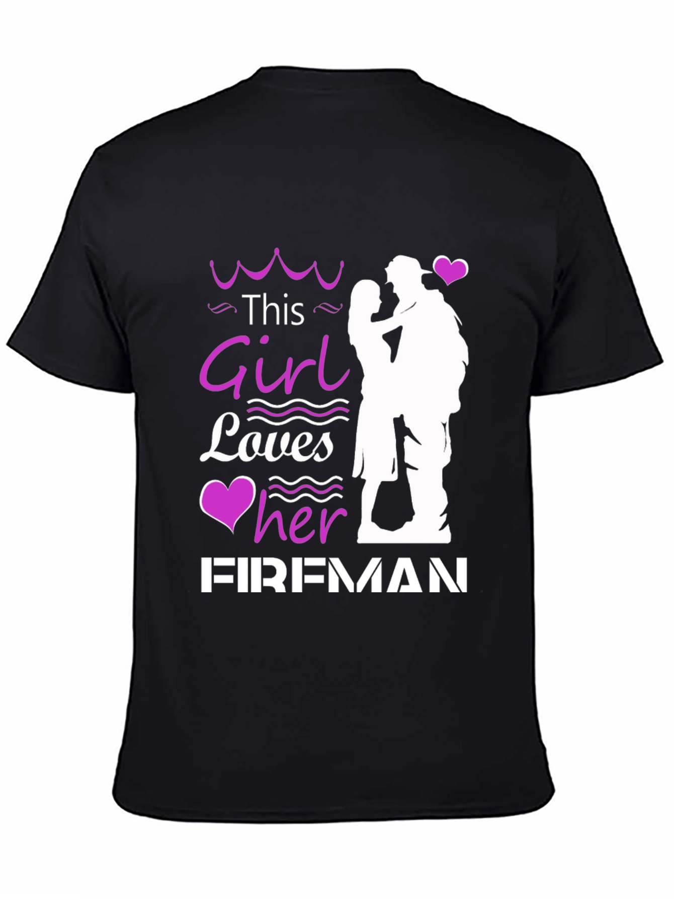 This Girl Loves Her Fireman Graphic T-Shirt