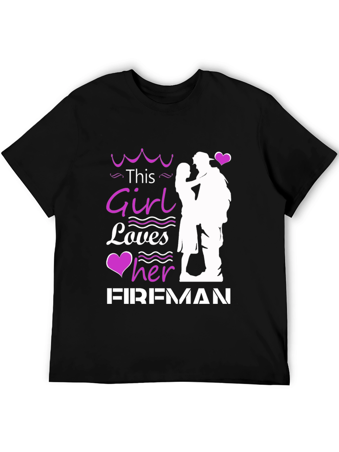 This Girl Loves Her Fireman Graphic T-Shirt