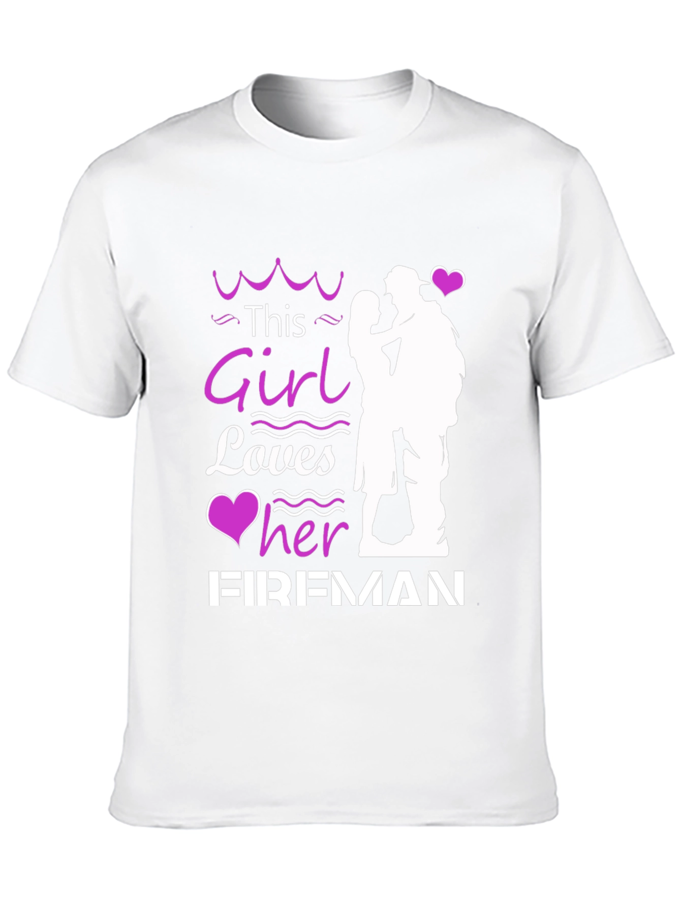 This Girl Loves Her Fireman Graphic T-Shirt