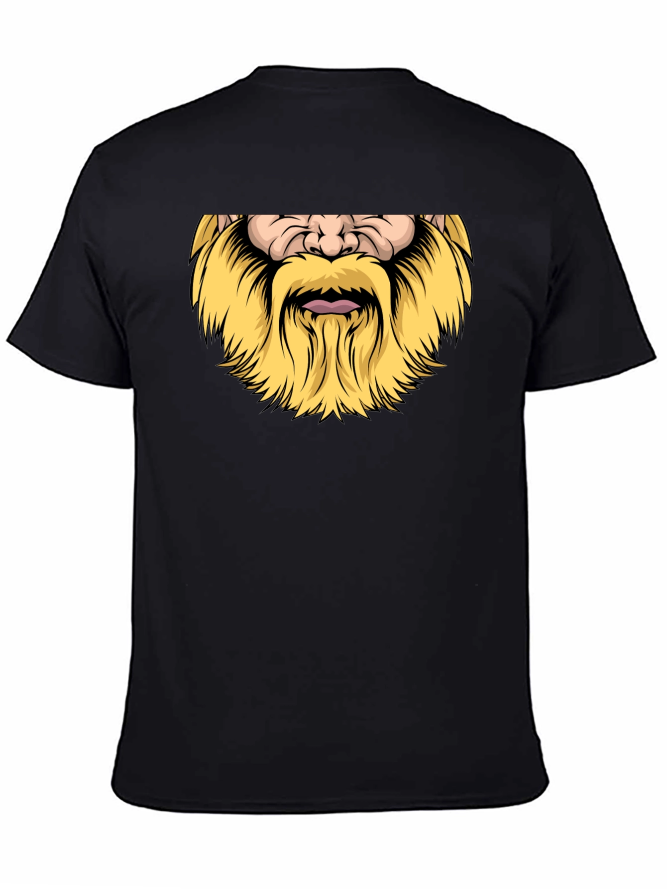 Viking Beard Graphic Black T-Shirt