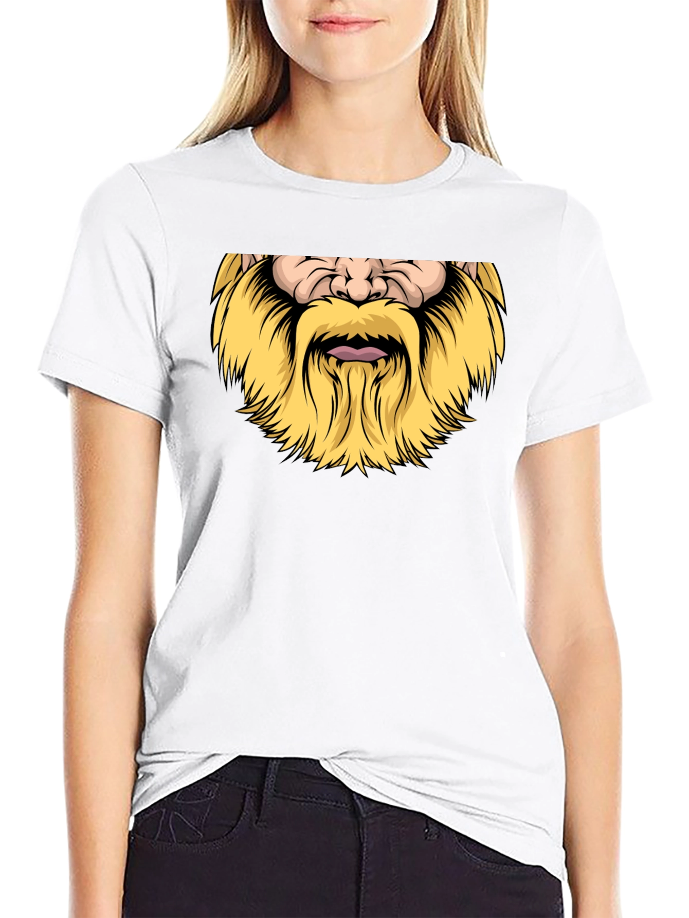 Viking Beard Graphic Black T-Shirt