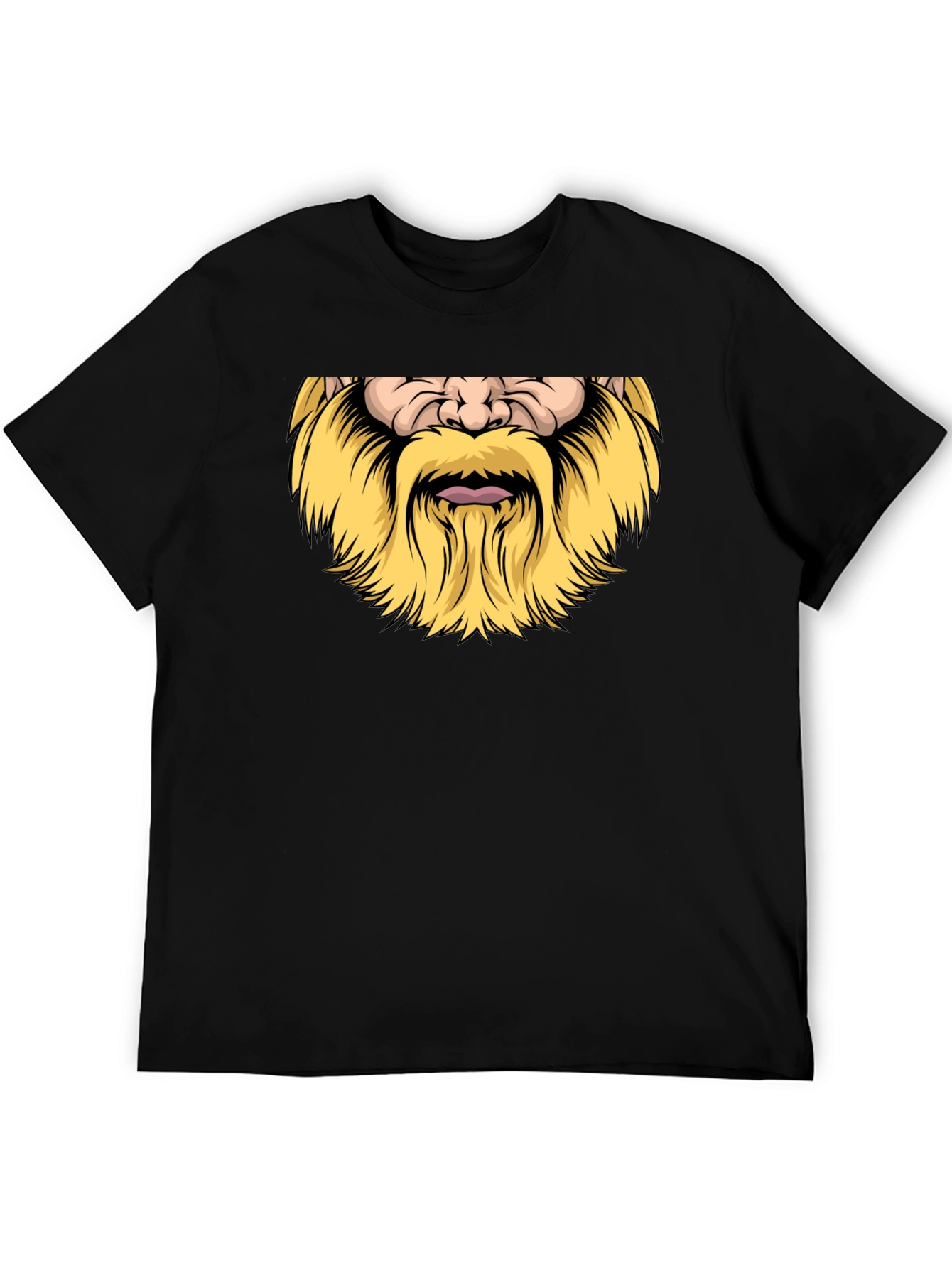 Viking Beard Graphic Black T-Shirt